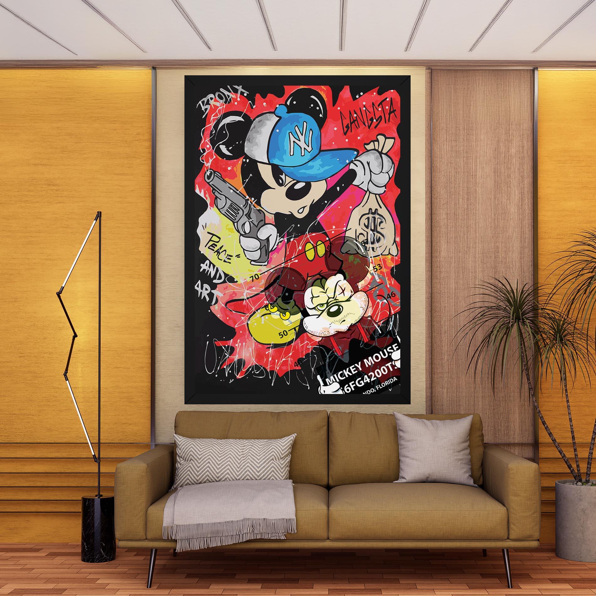 Картина на платно Gangsta Mickey mockup 9