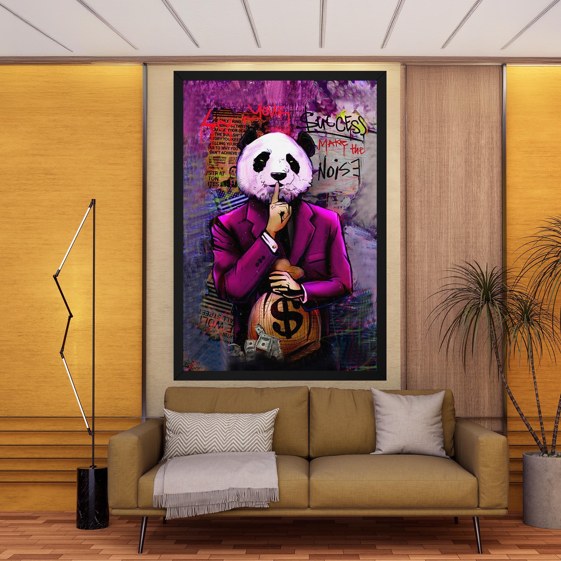 Картина на платно Silence Panda mockup 9