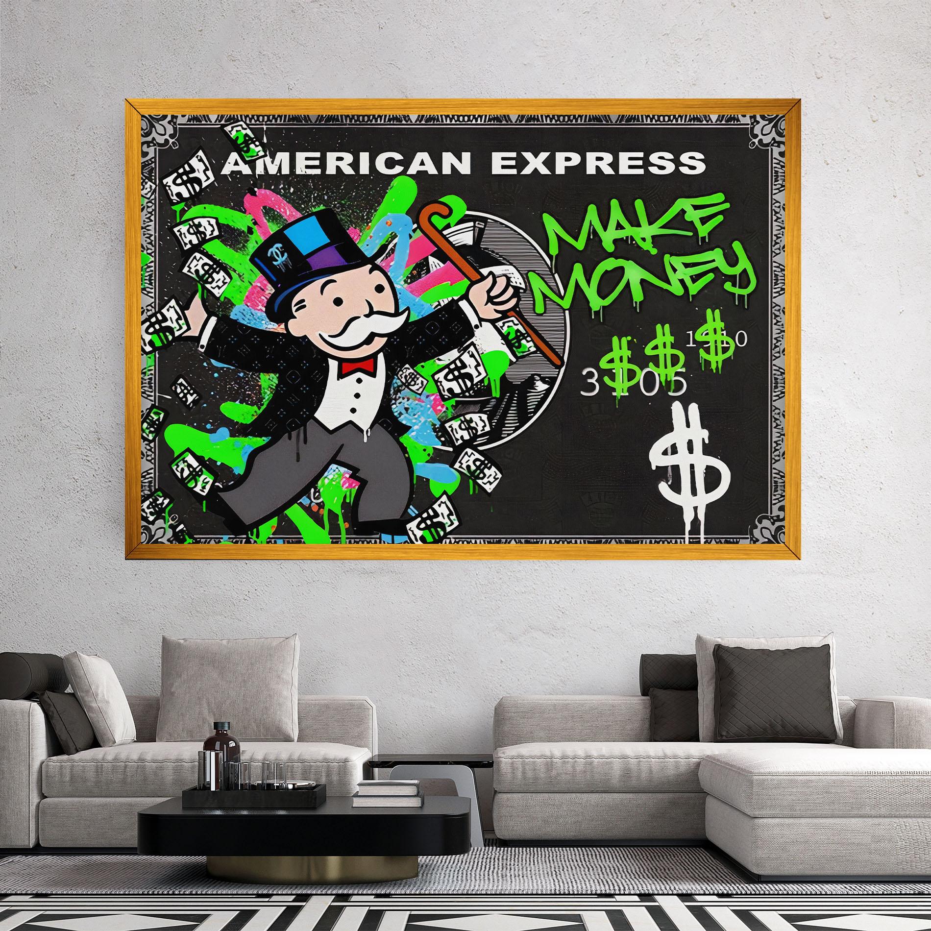 Картина на платно Make Money mockup 2