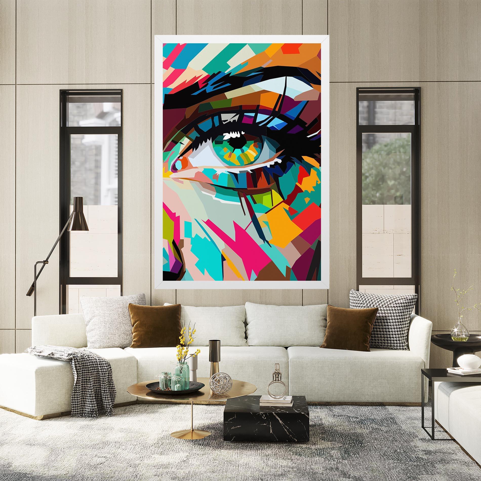 Картина на платно Colorful Eye mockup 2