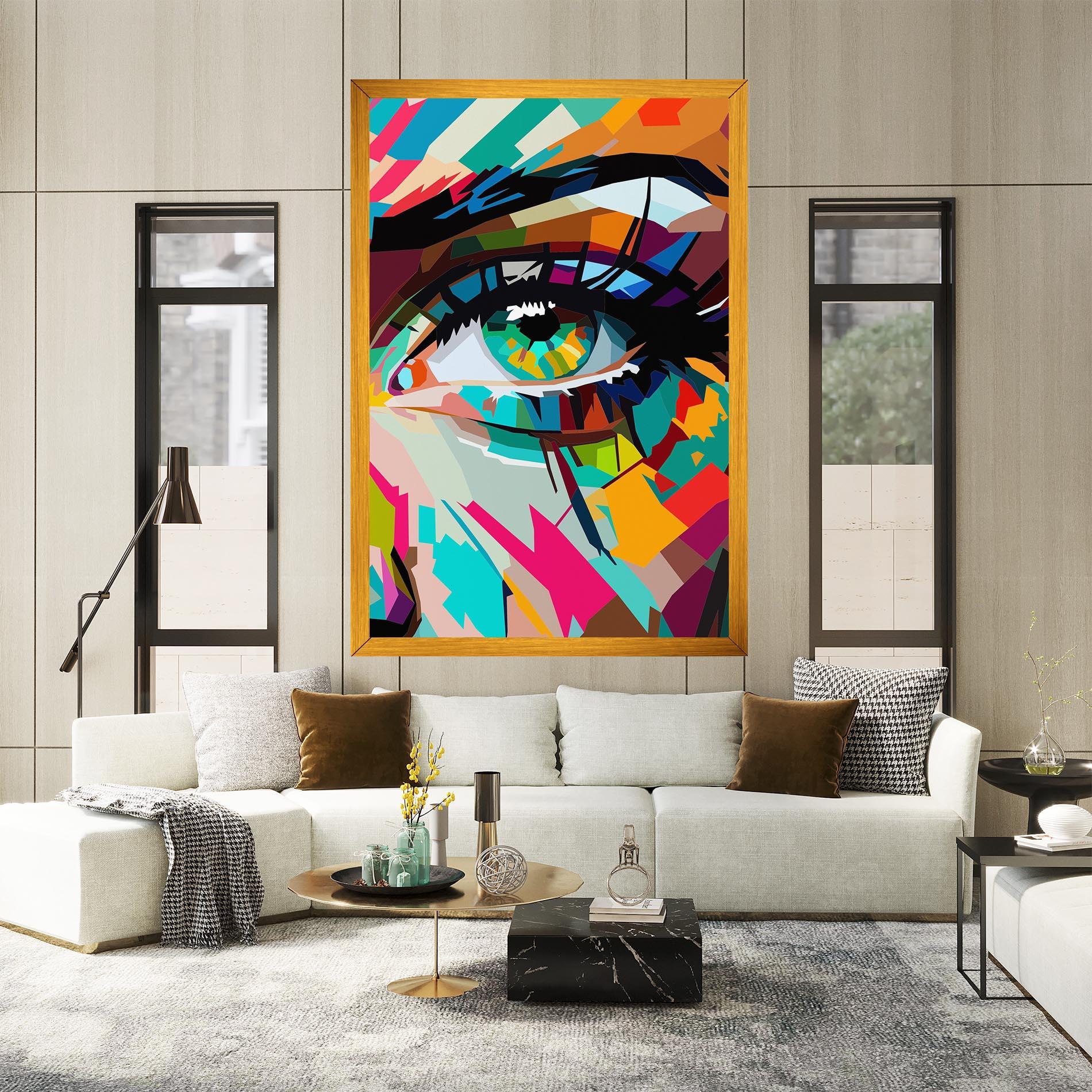 Картина на платно Colorful Eye mockup 2