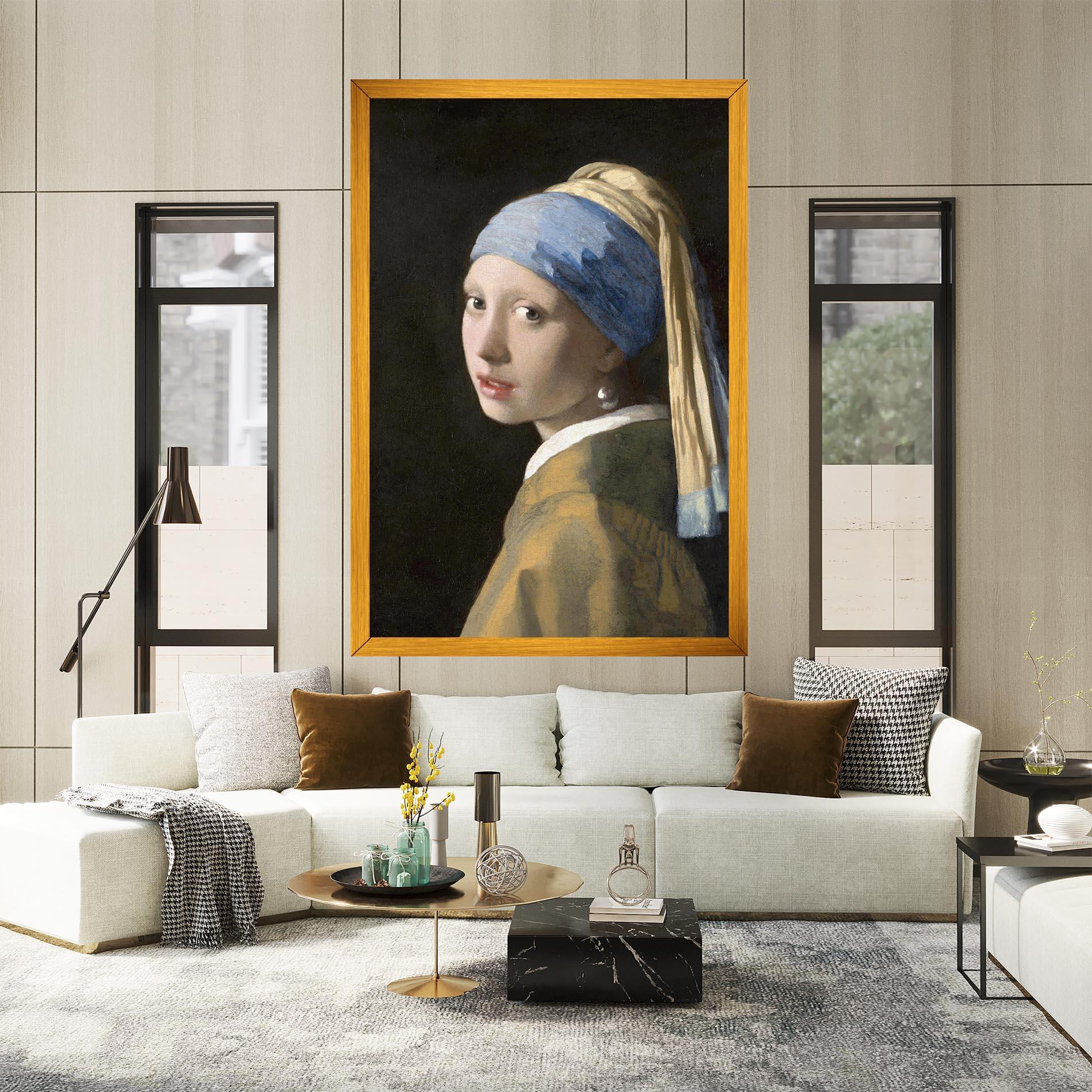 Картина на платно Girl With A Pearl mockup 2