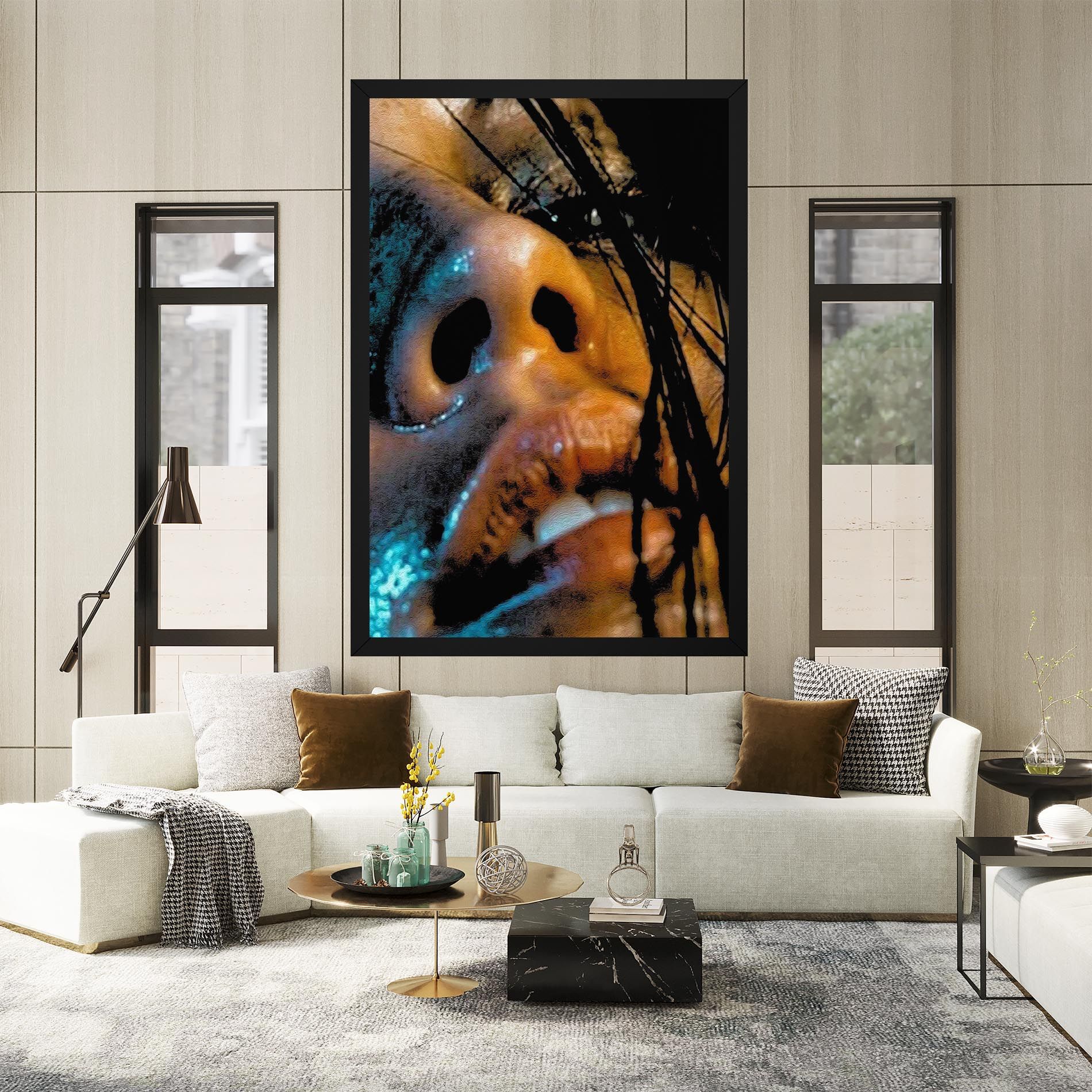 Blue Light Face mockup 2