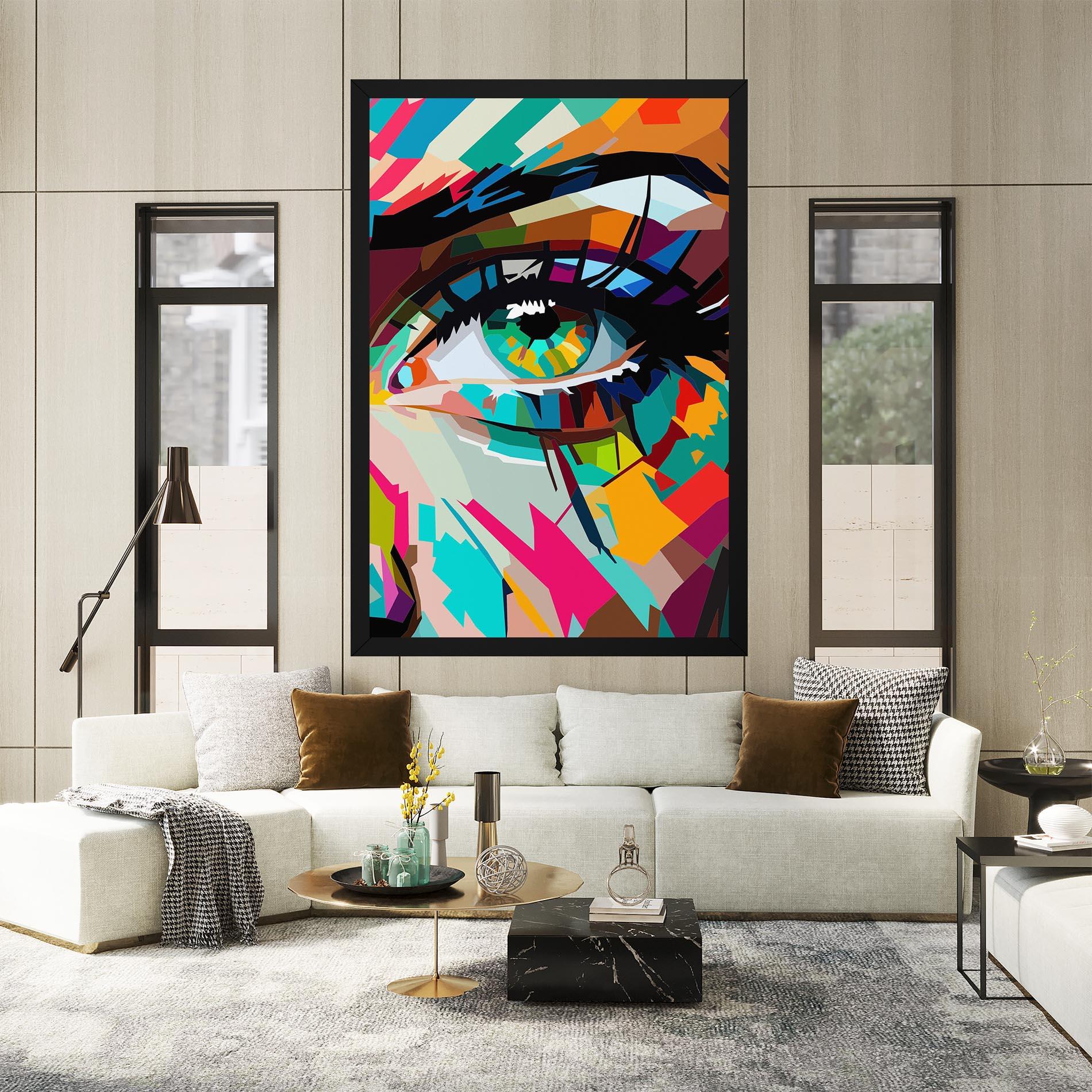 Картина на платно Colorful Eye mockup 2