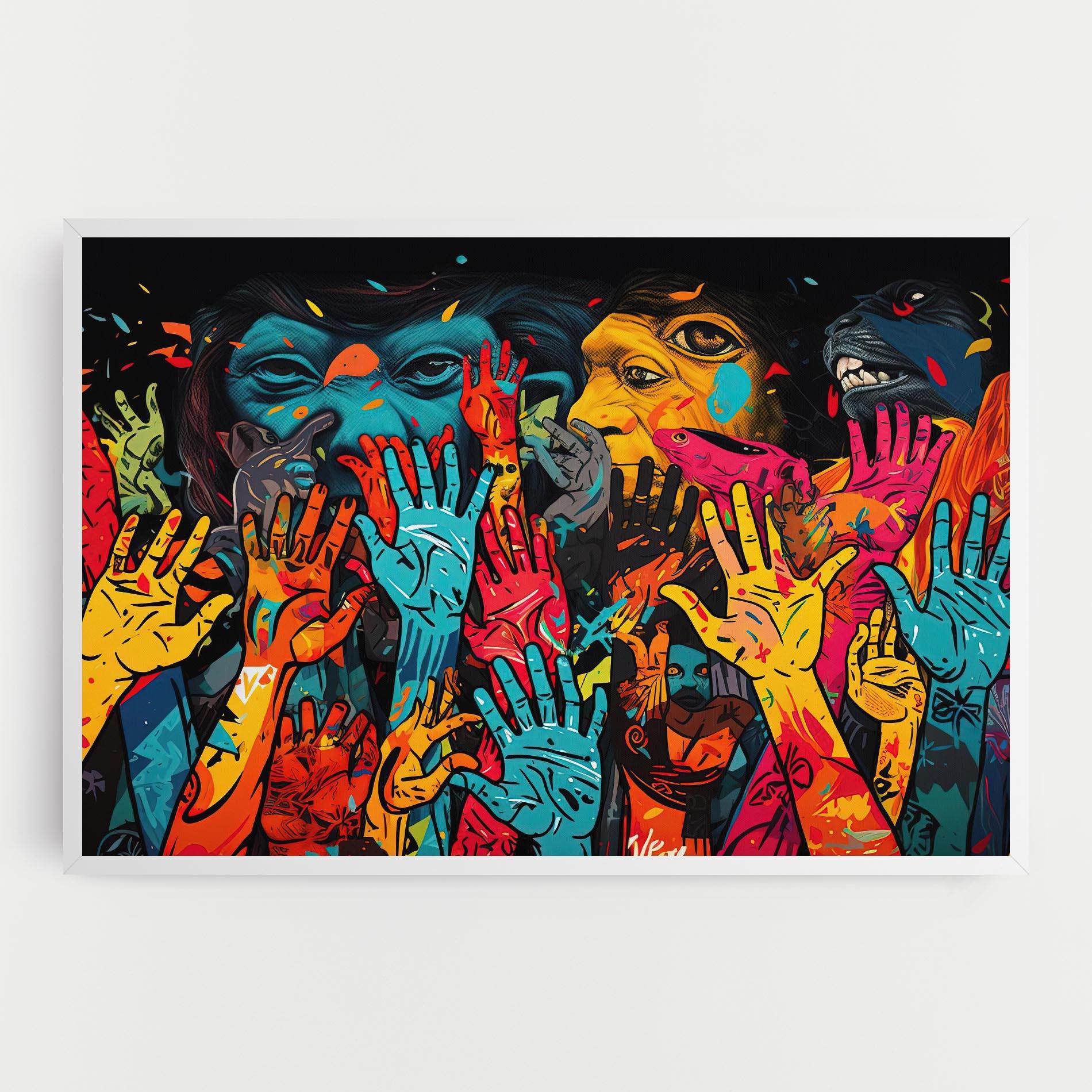 Картина на платно Colorful Hands mockup 0