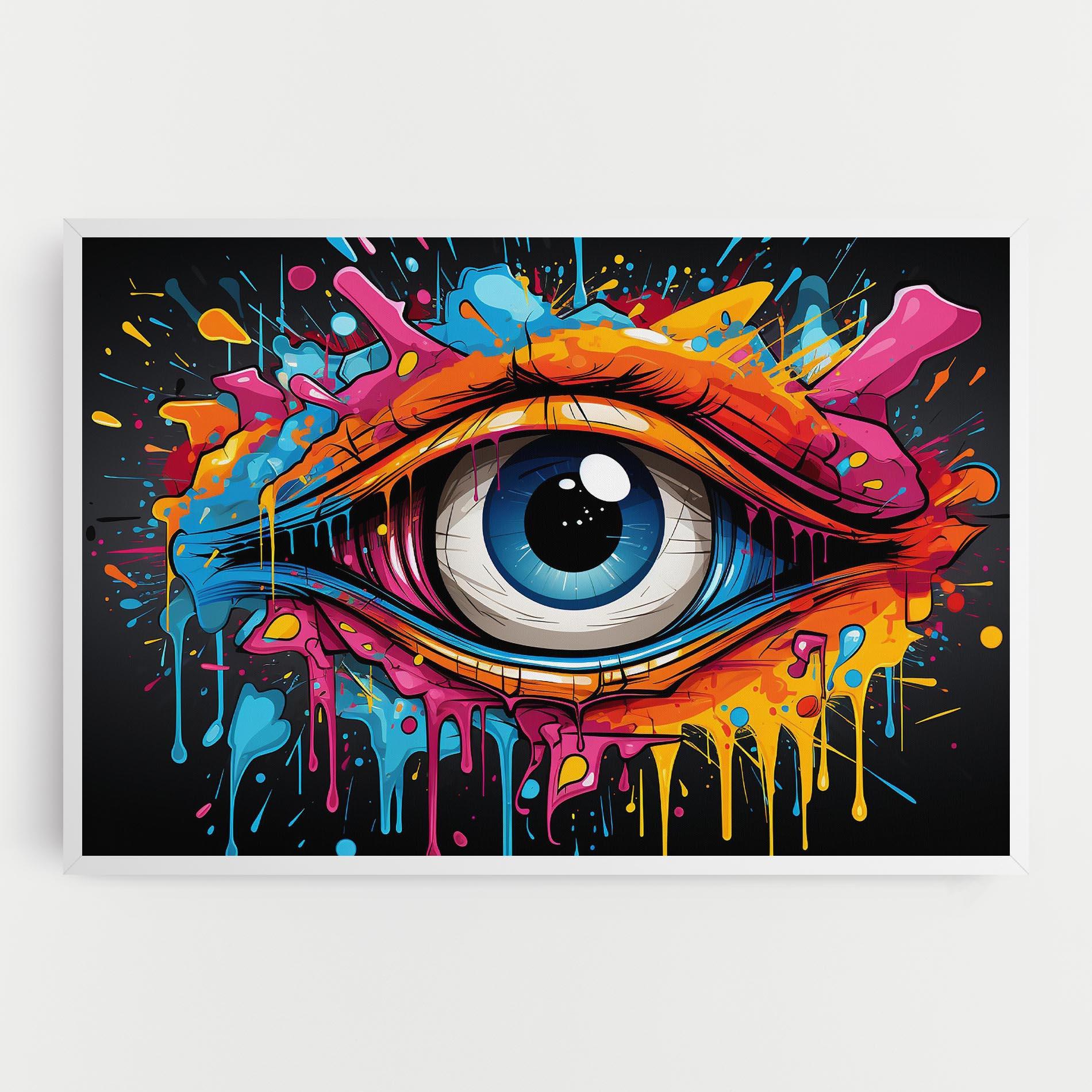 Картина на платно Graffitistyle Eye mockup 0