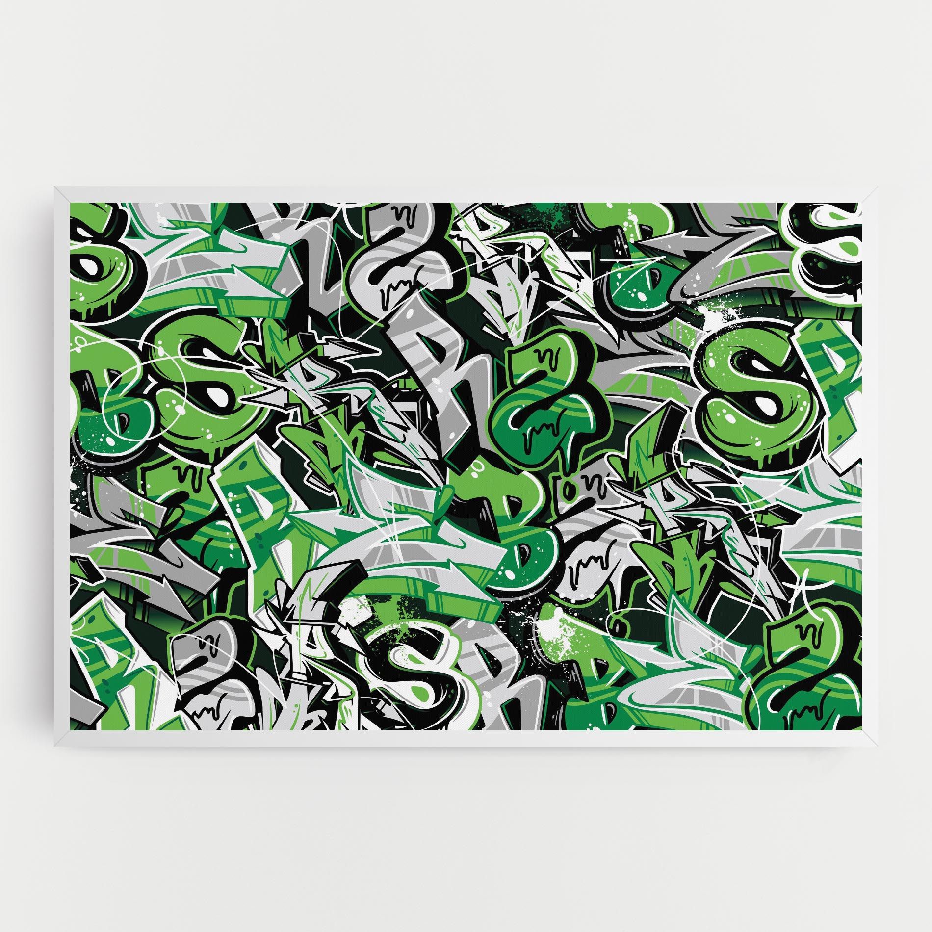 Green Graffiti Letters mockup 0