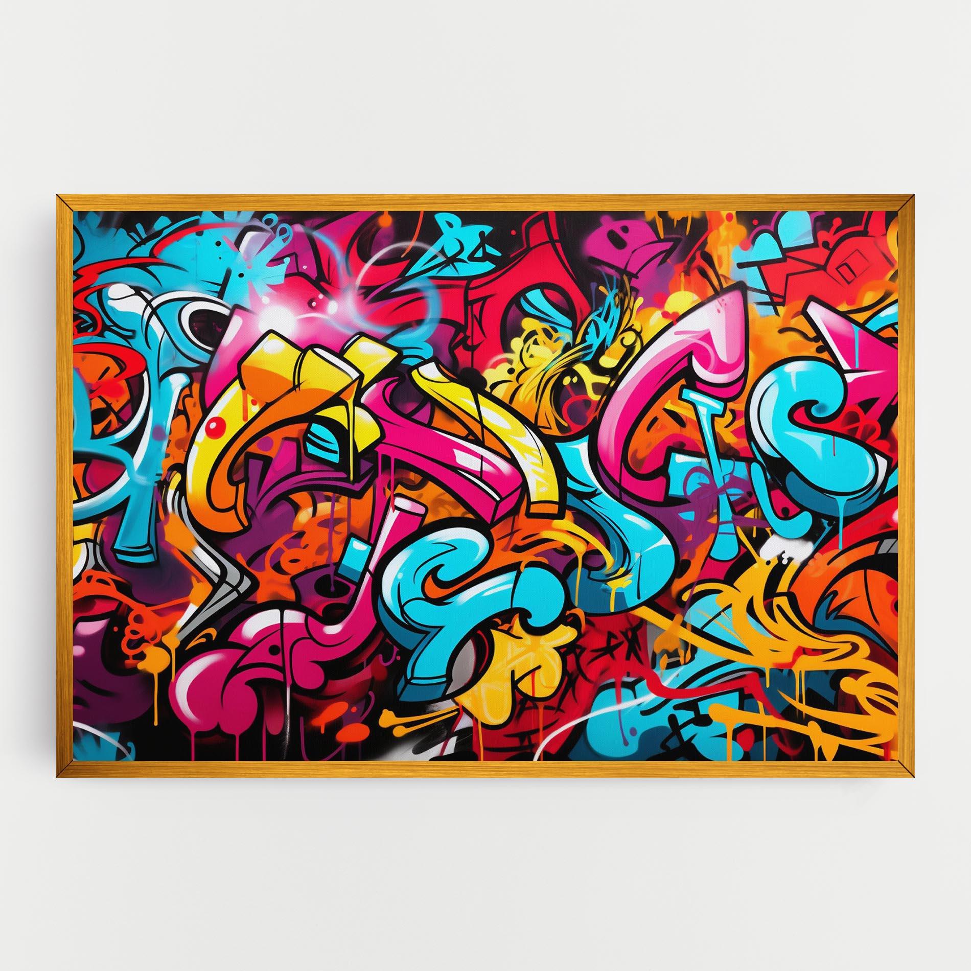 Картина на платно Abstract Graffiti mockup 0