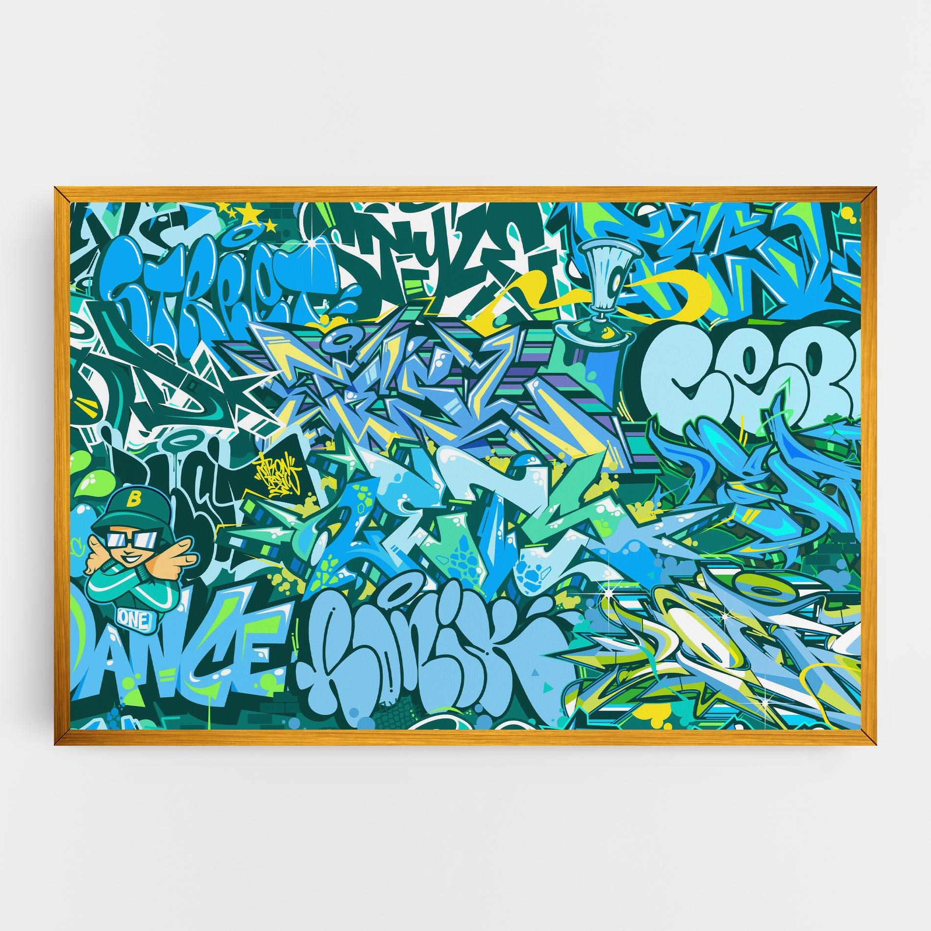 Картина на платно Be One Graffiti mockup 0