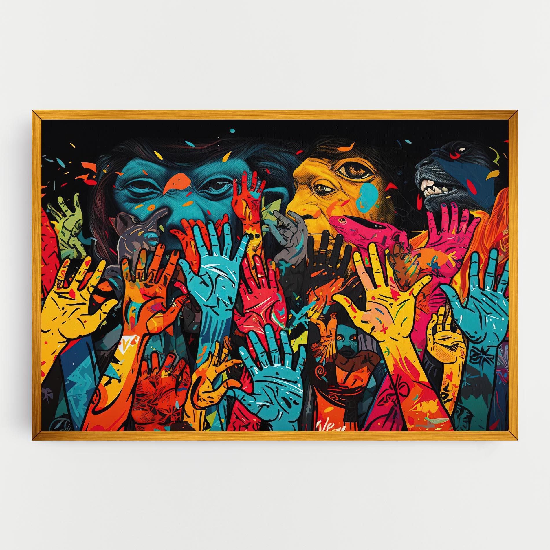 Картина на платно Colorful Hands mockup 0