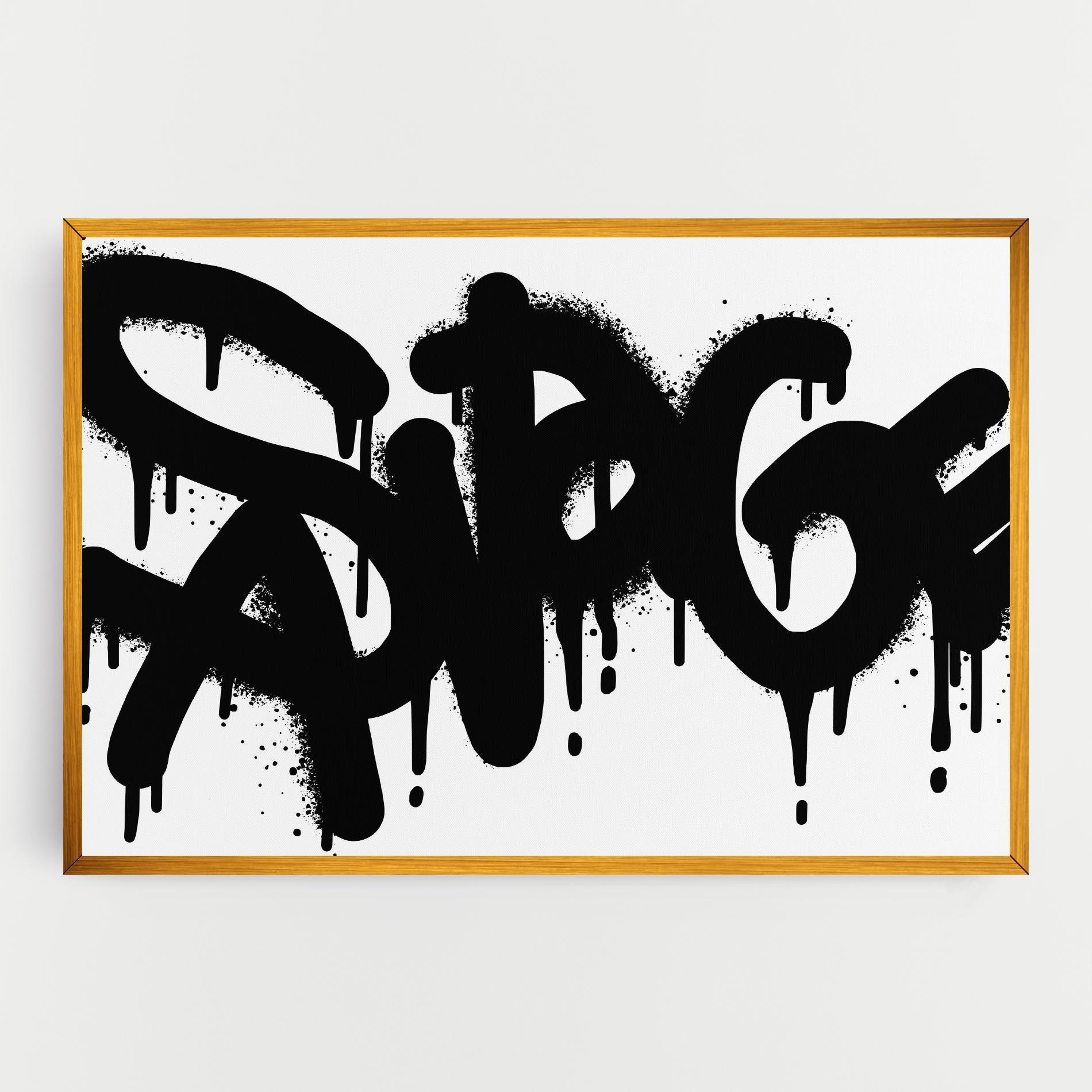 Картина на платно Graffiti Savage mockup 0