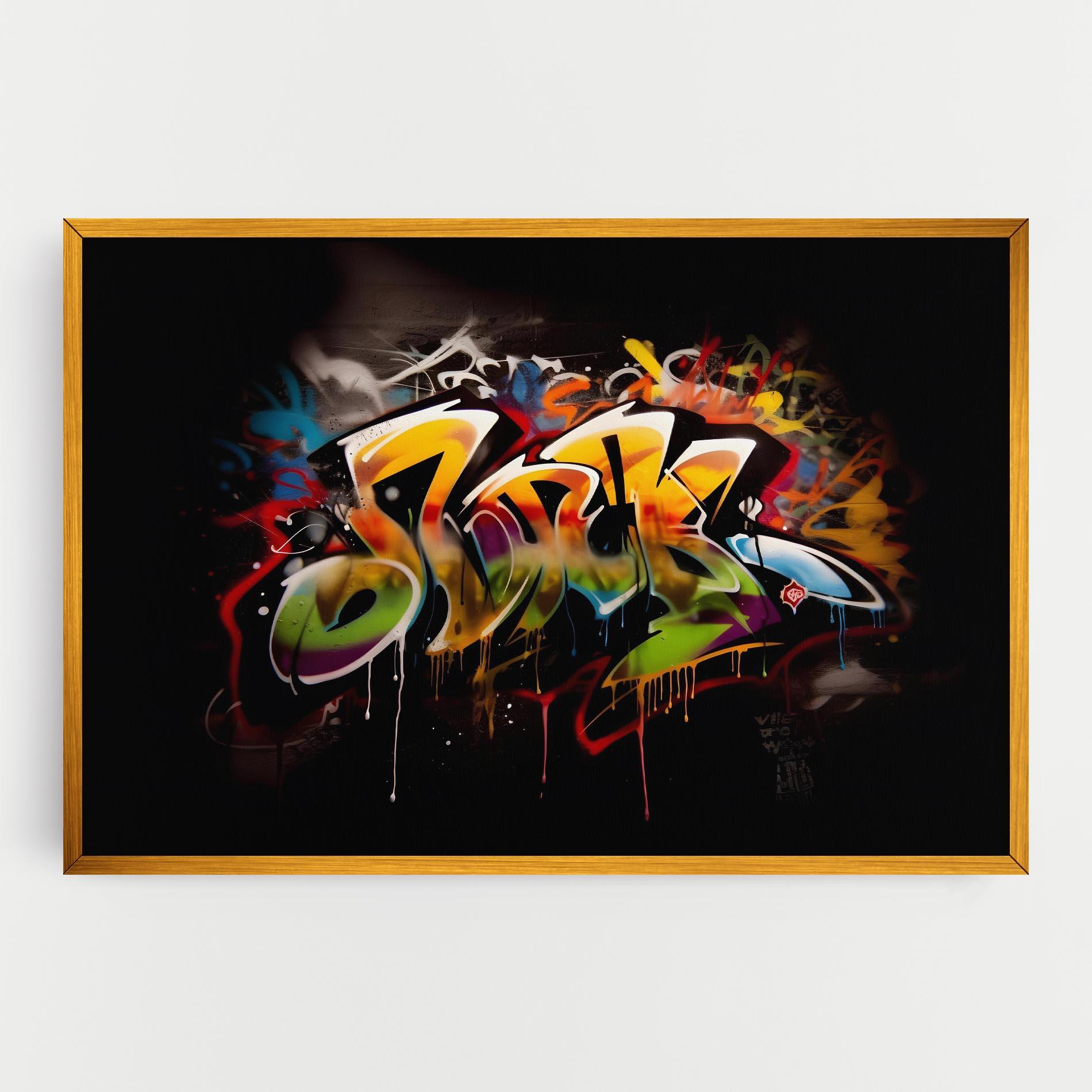 Картина на платно Graffiti Style Wall mockup 0
