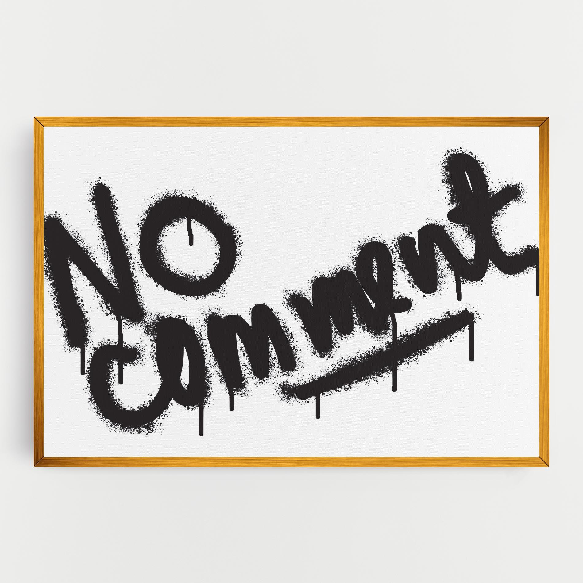 Картина на платно No Comment mockup 0