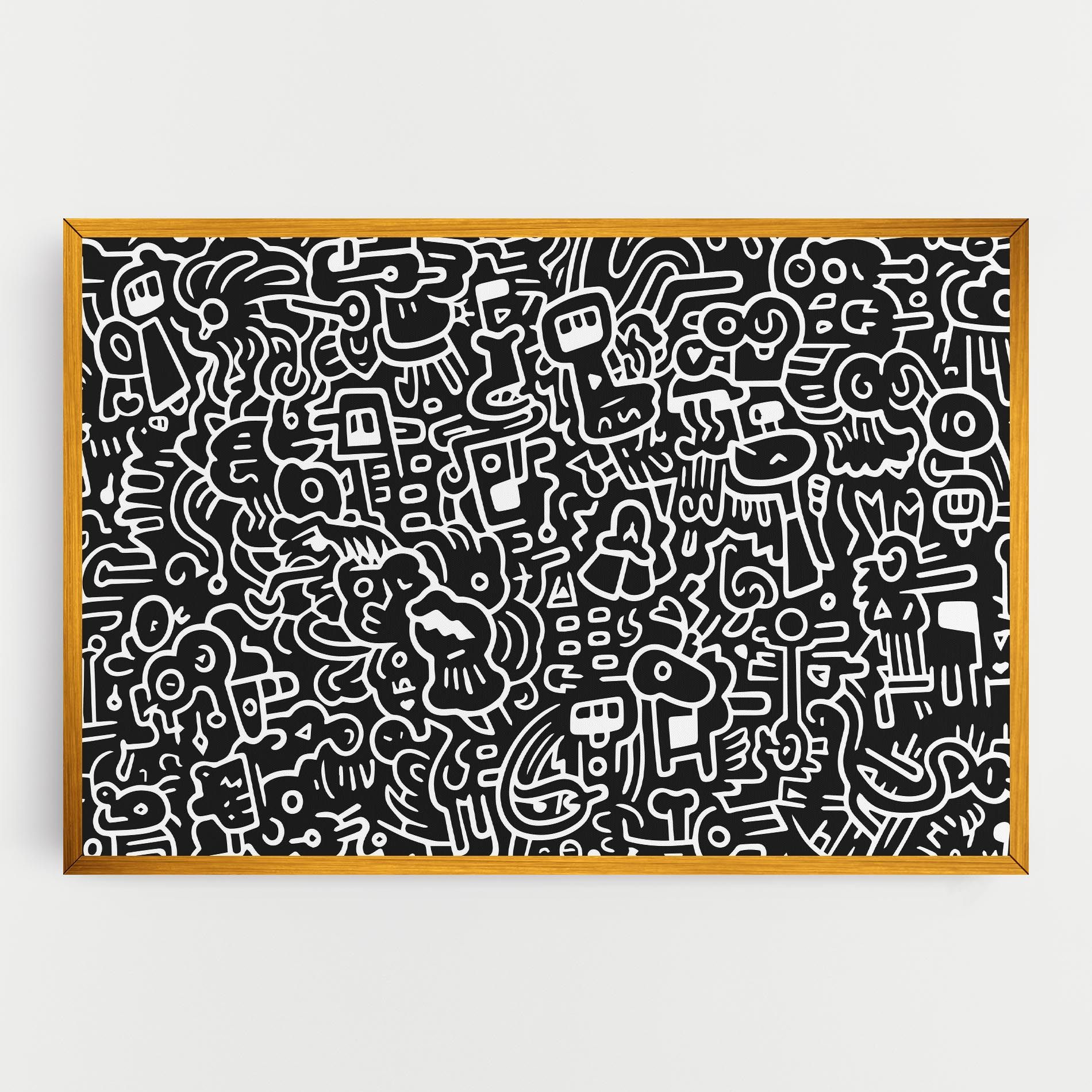 White Line Doodle mockup 0