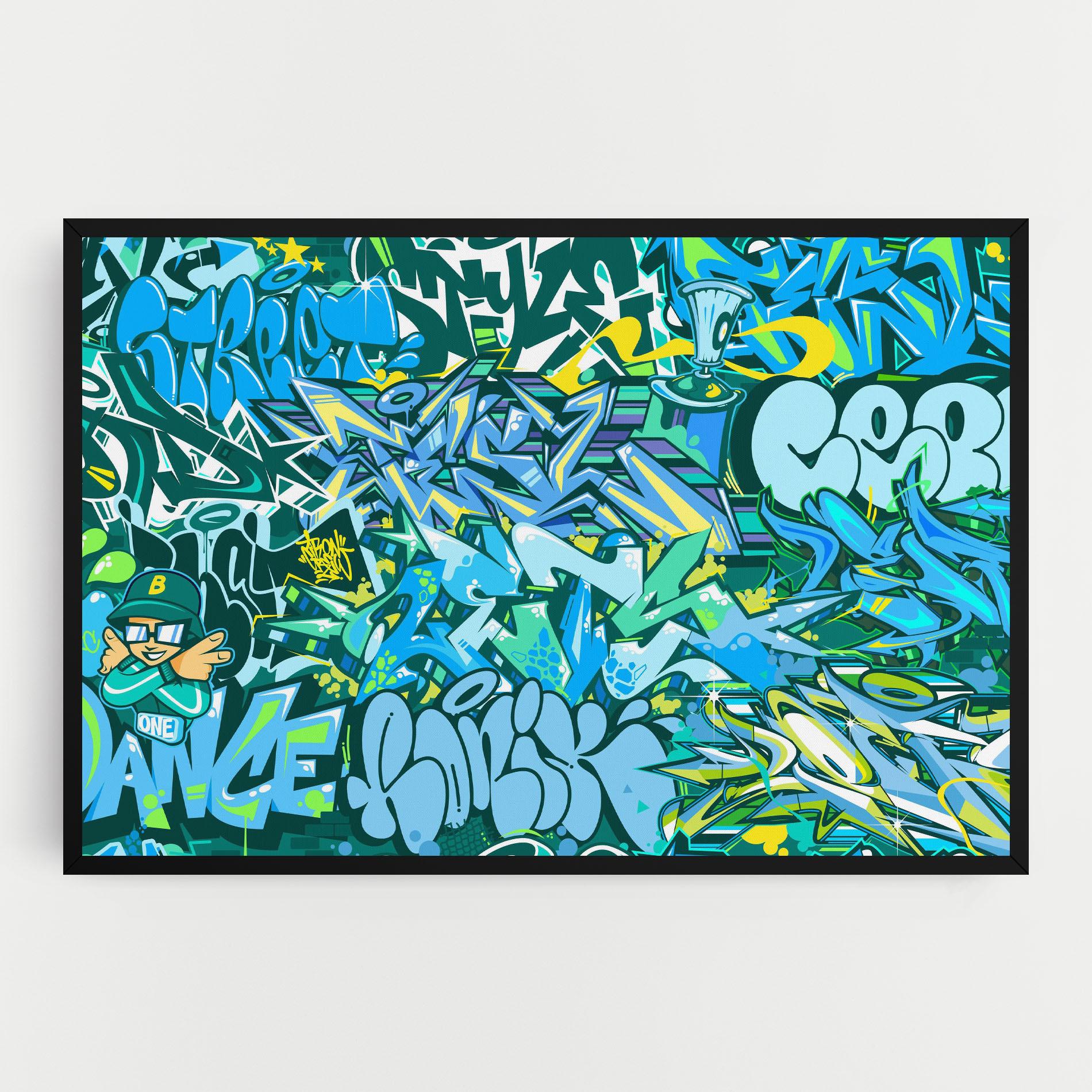 Картина на платно Be One Graffiti mockup 0