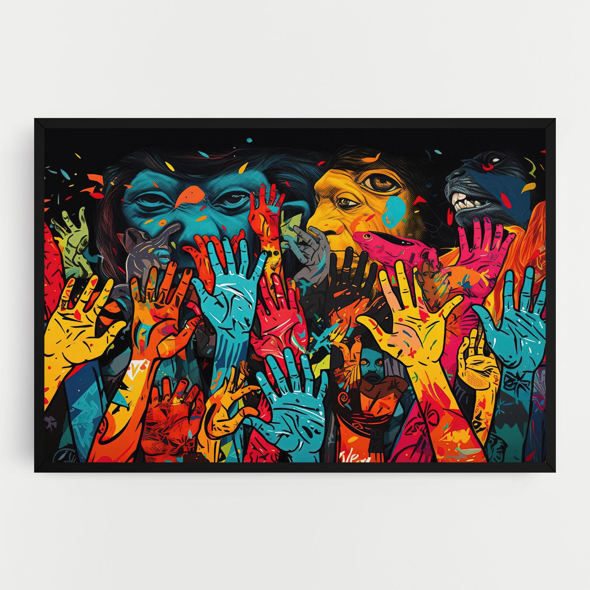 Картина на платно Colorful Hands mockup 0