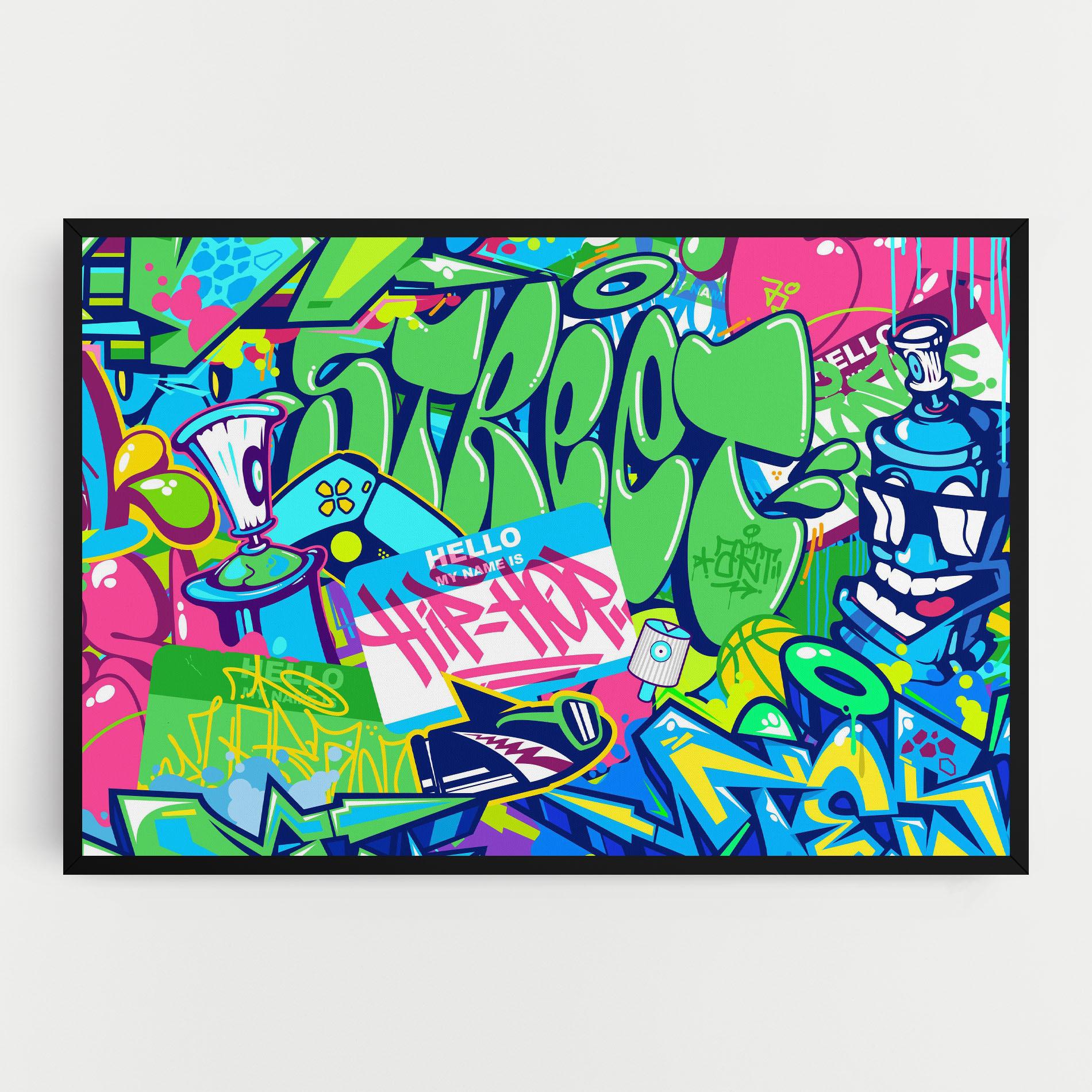 Картина на платно Colorful Hip Hop mockup 0