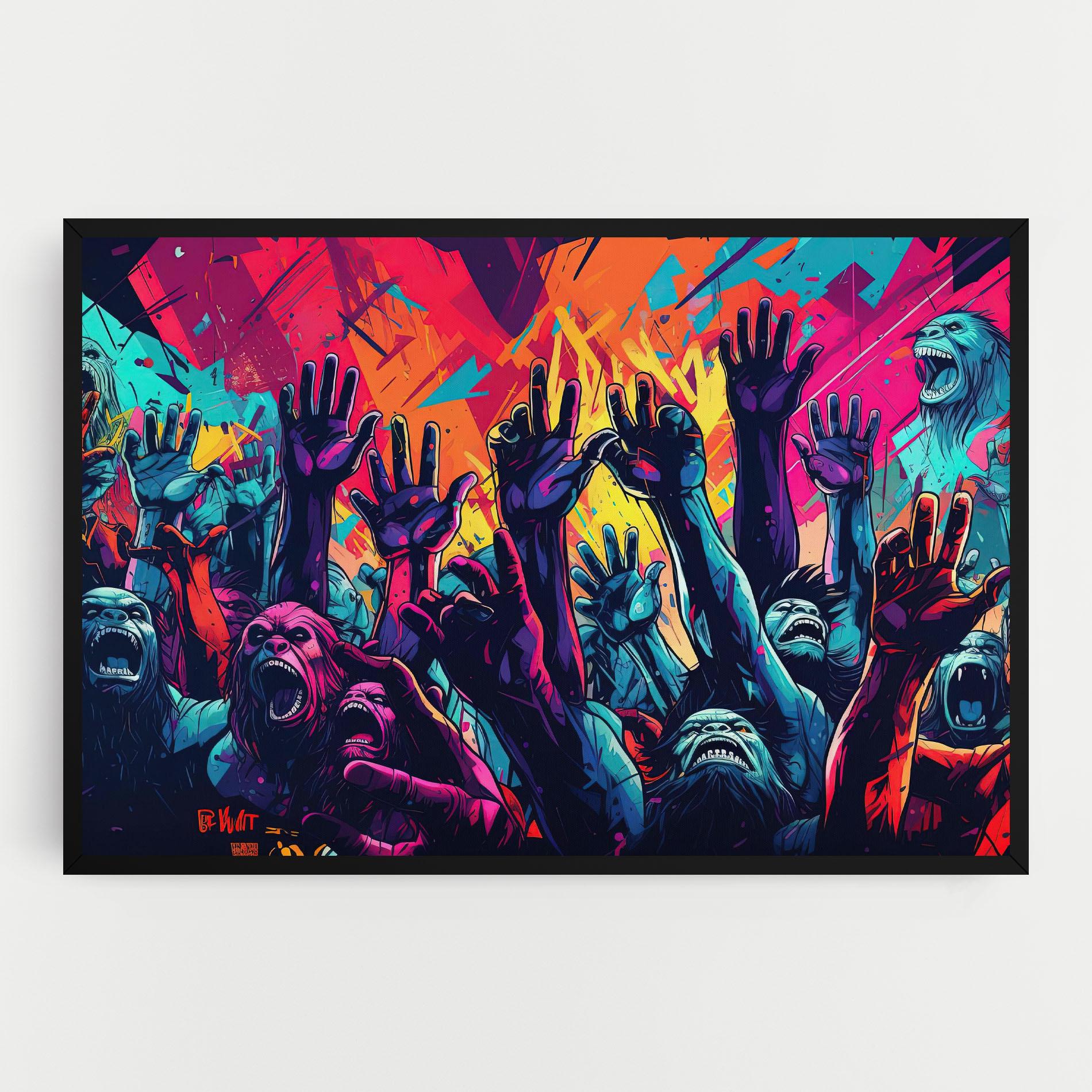 Картина на платно Graffiti Animals mockup 0