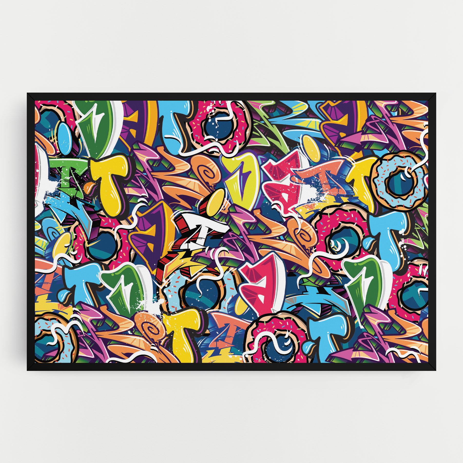 Картина на платно Graffiti Letters mockup 0