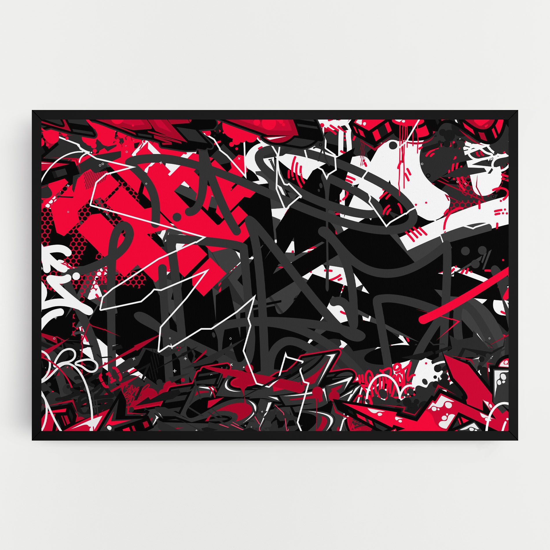 Grey Red Graffiti mockup 0