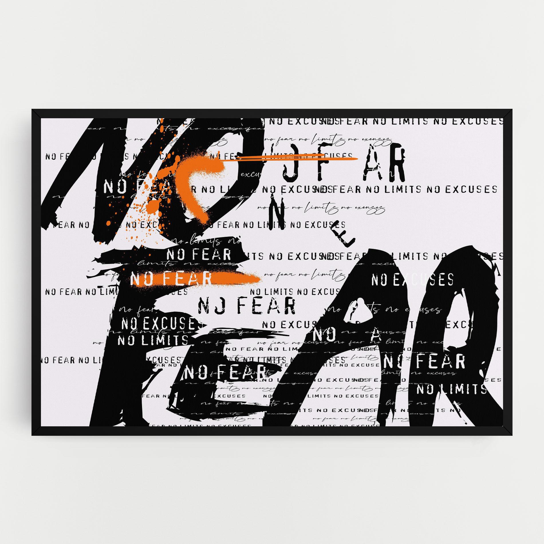 Картина на платно No Fear Graffiti mockup 0