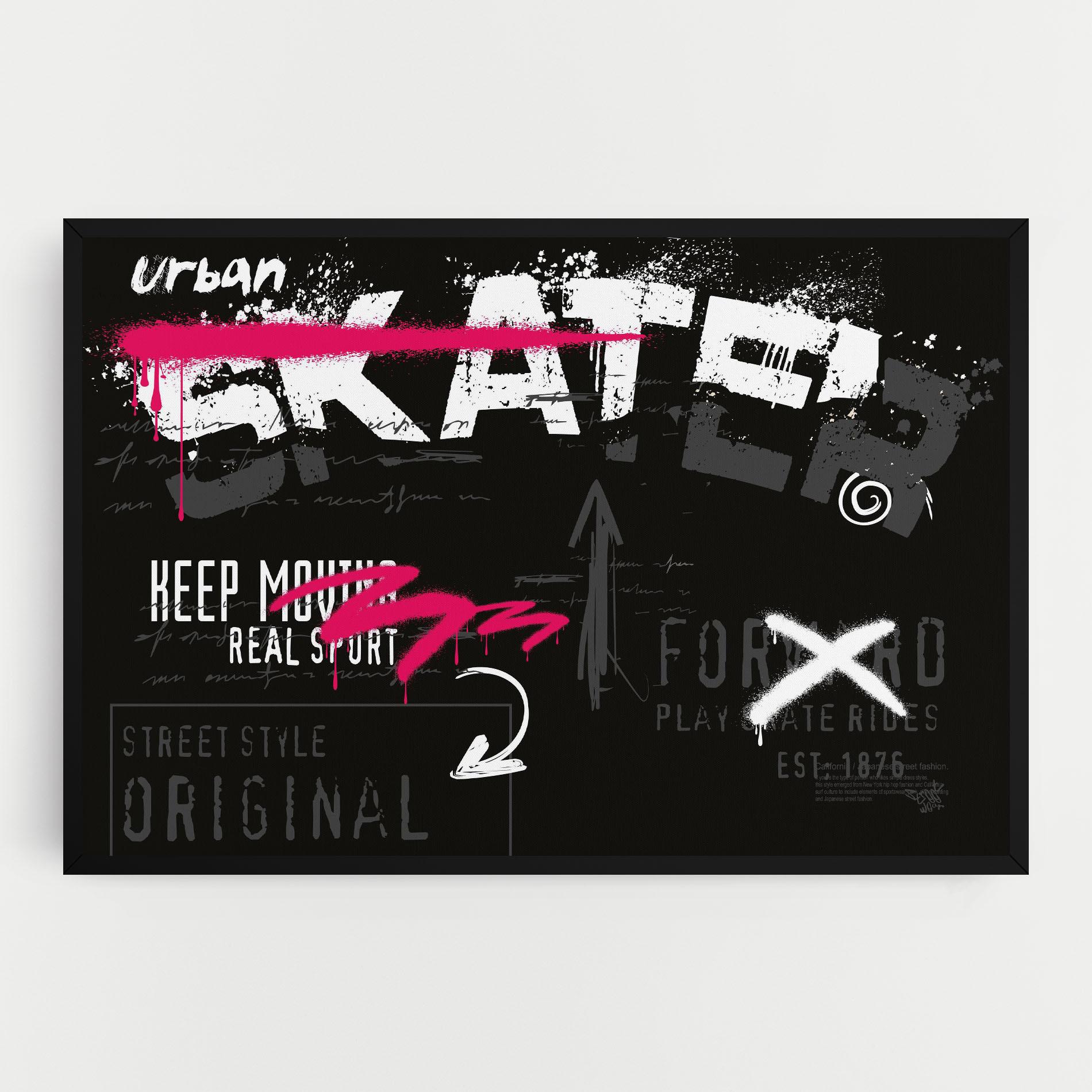 Картина на платно Skater Spray mockup 0