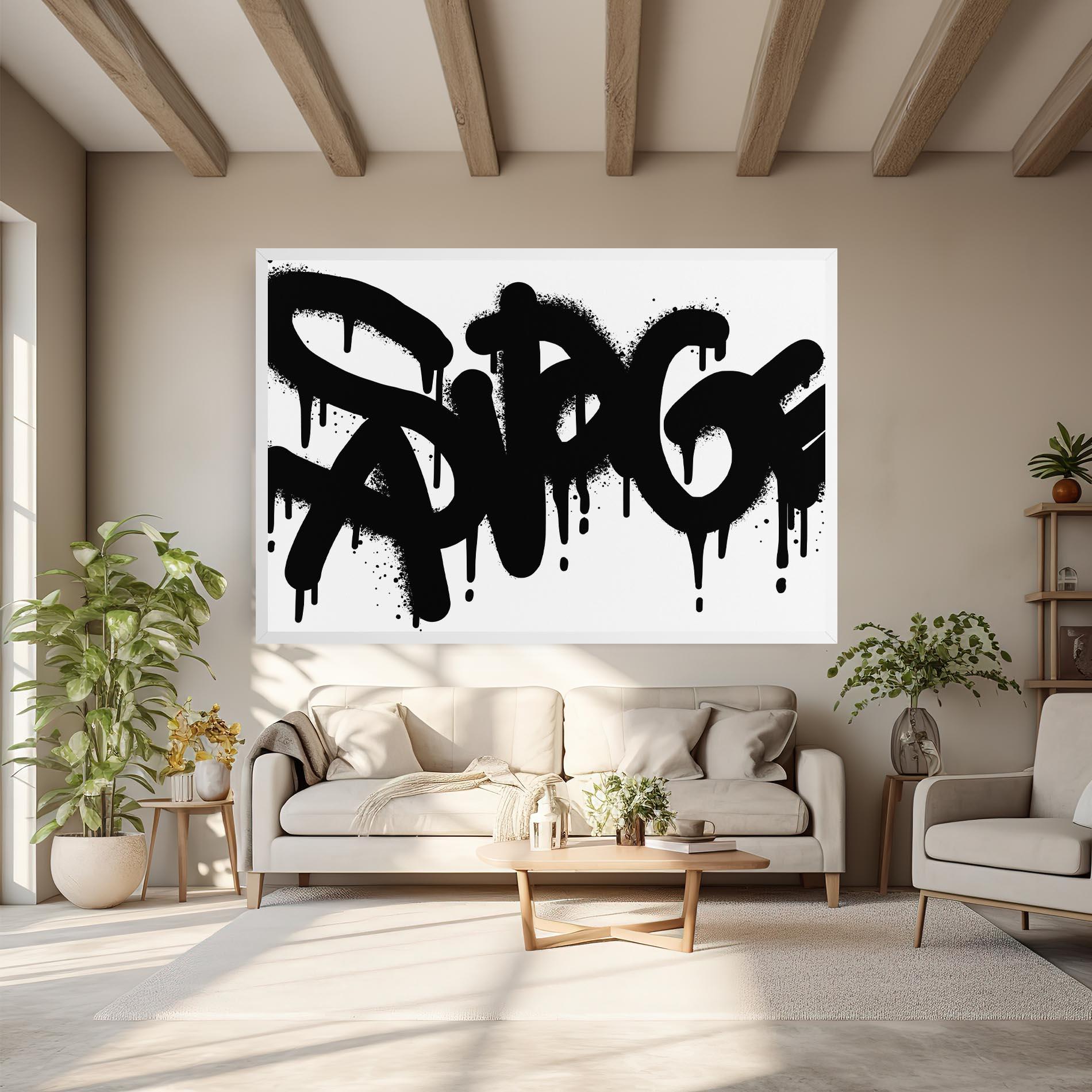 Картина на платно Graffiti Savage mockup 6