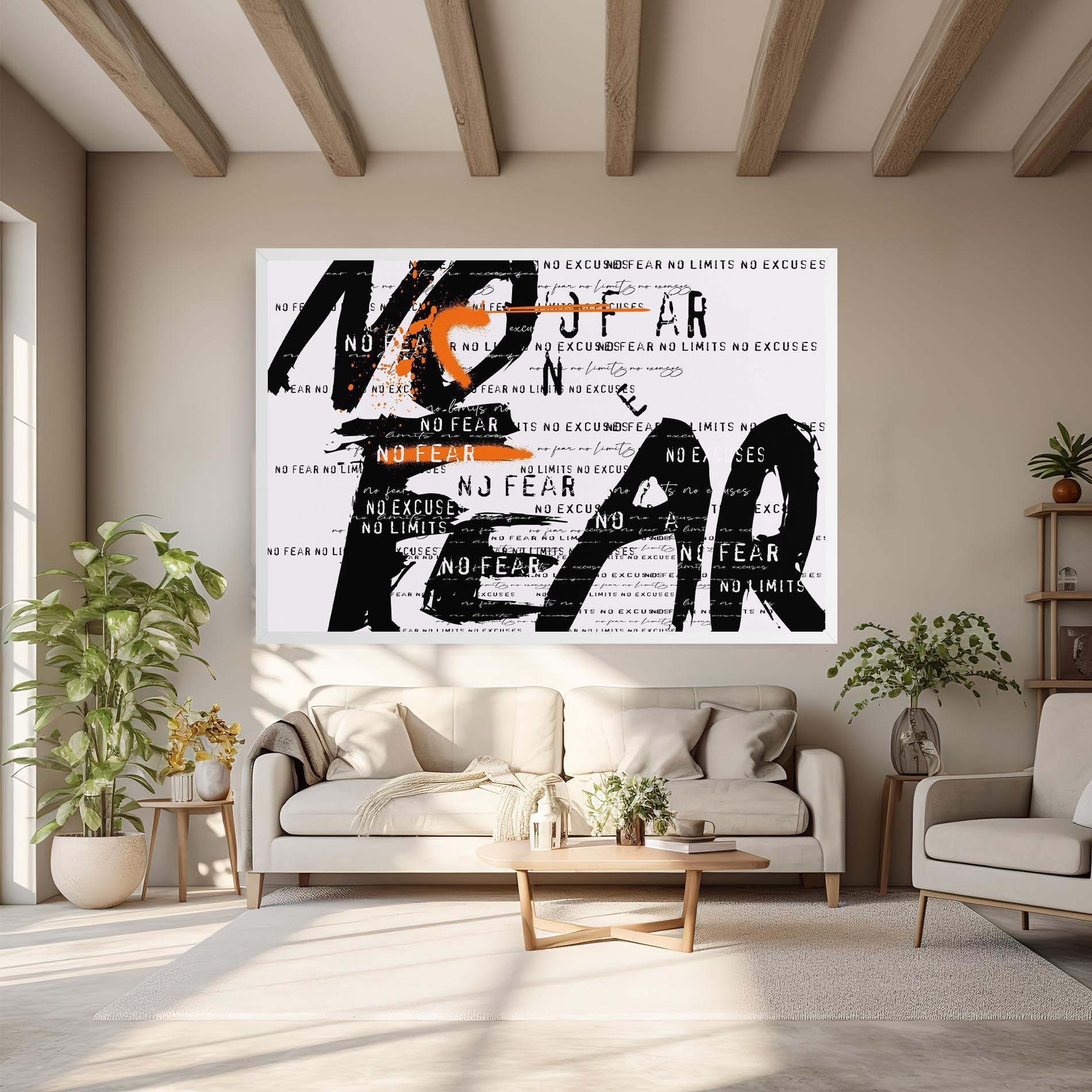 Картина на платно No Fear Graffiti mockup 6