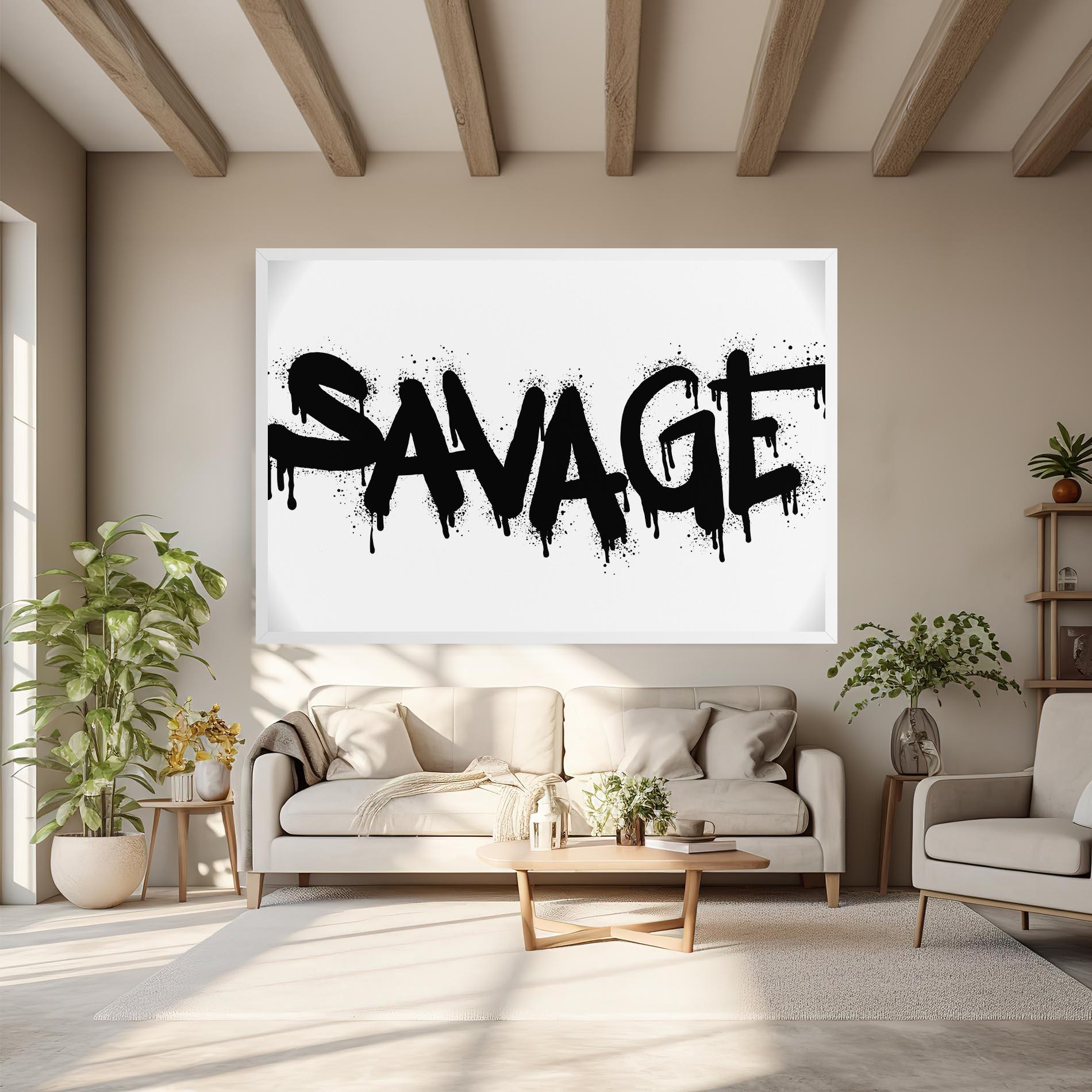 Картина на платно Savage Graffiti Spray mockup 6
