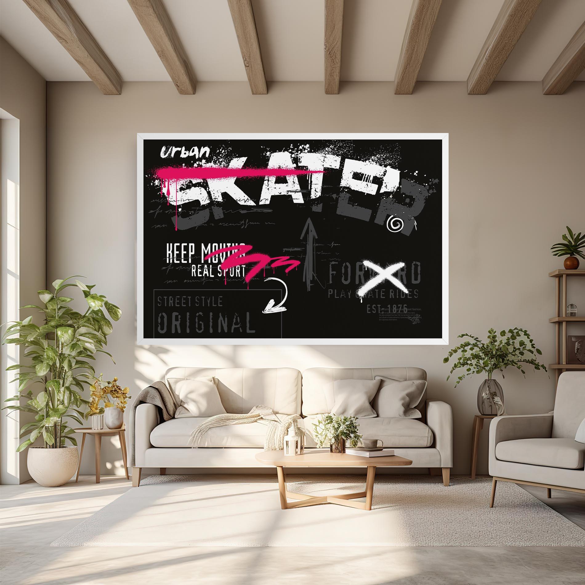 Картина на платно Skater Spray mockup 6