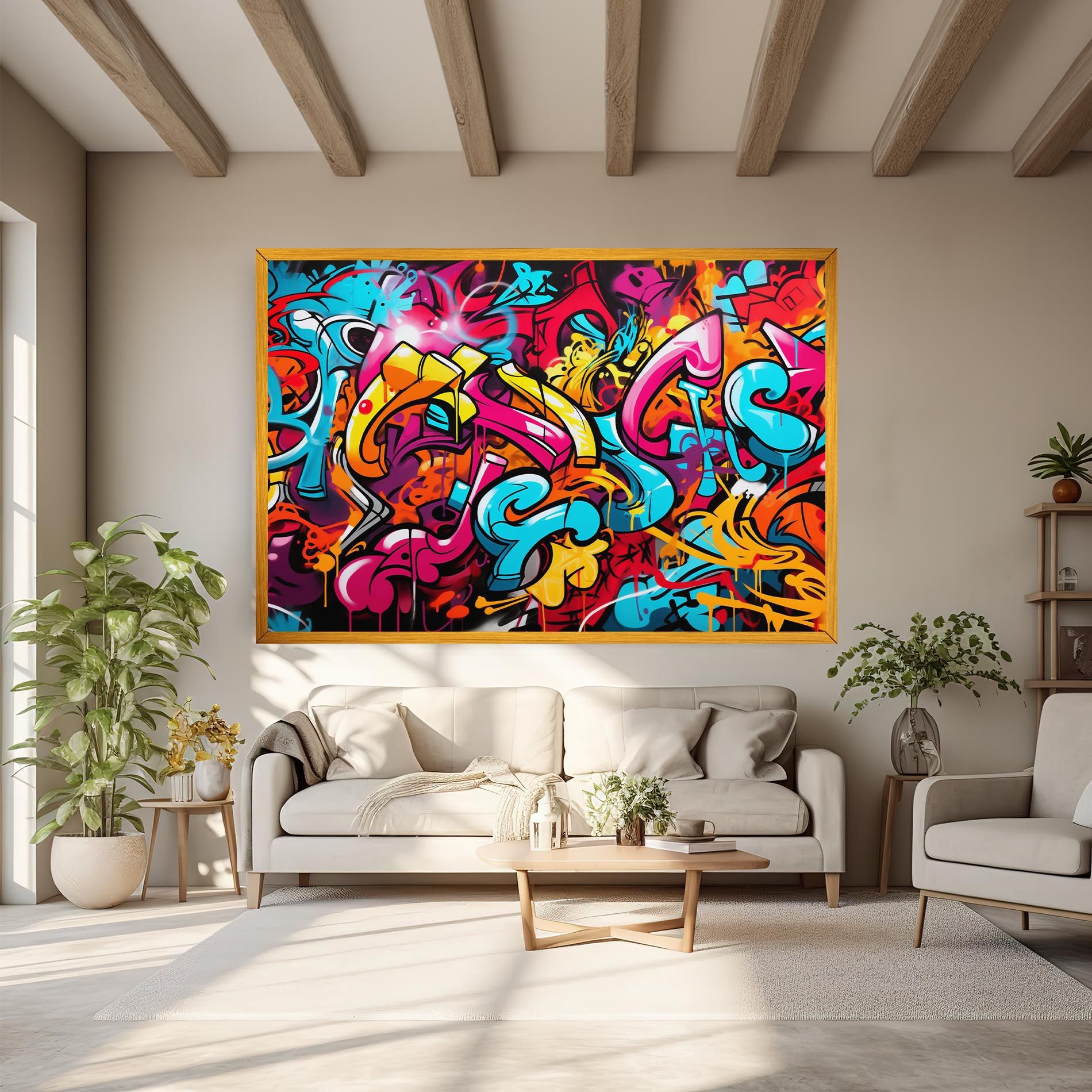 Abstract Graffiti mockup 6