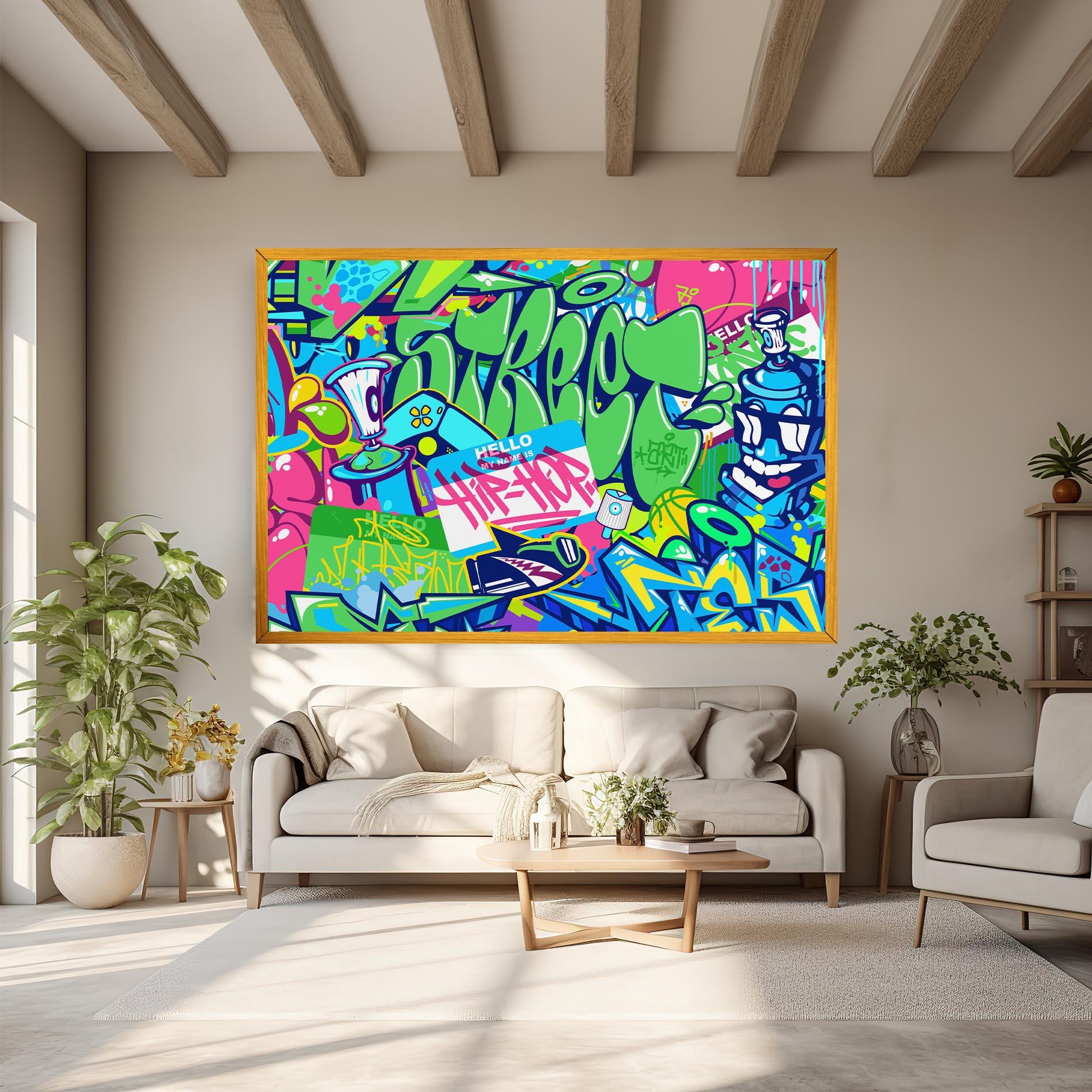 Картина на платно Colorful Hip Hop mockup 6