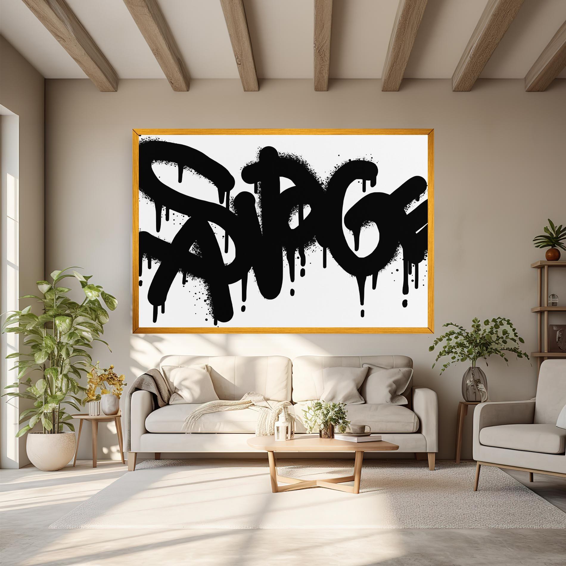 Картина на платно Graffiti Savage mockup 6