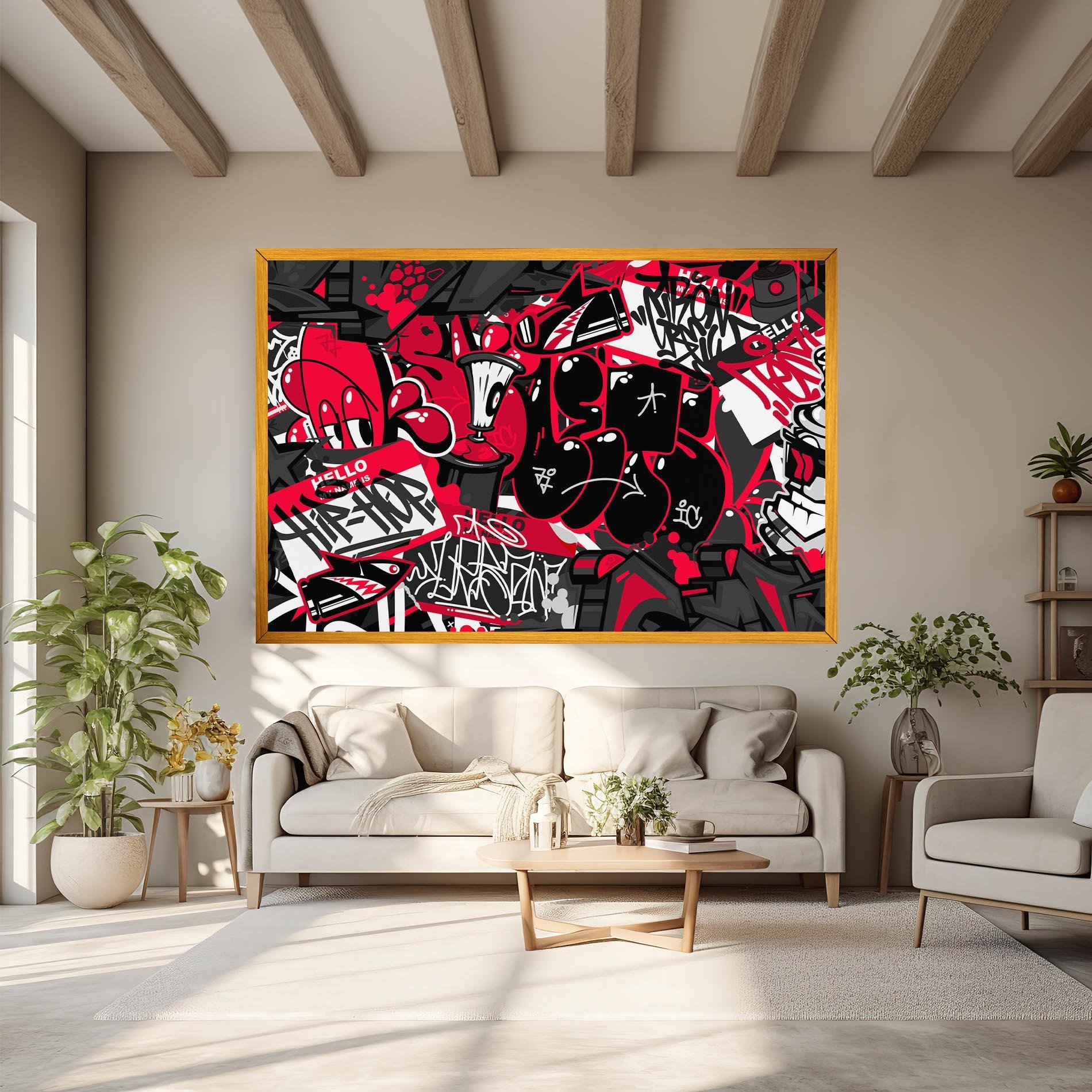 Картина на платно Hip Hop Graffiti mockup 6