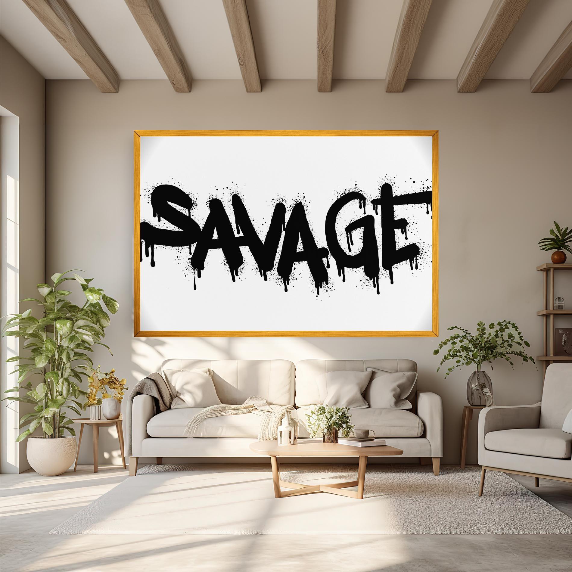 Картина на платно Savage Graffiti Spray mockup 6