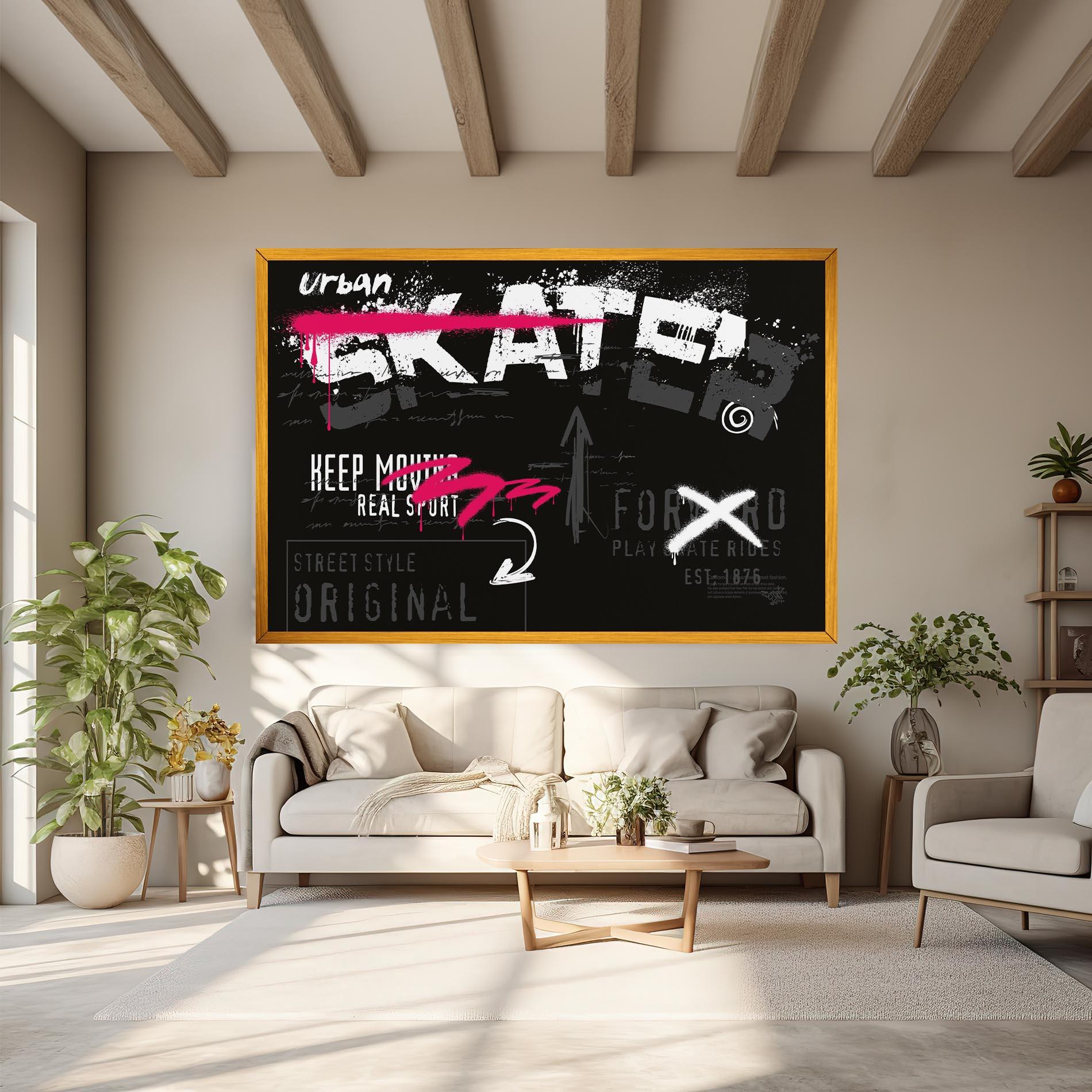 Картина на платно Skater Spray mockup 6