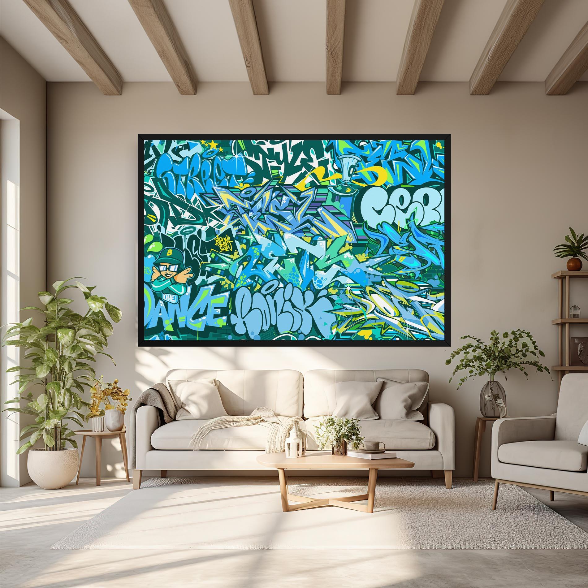 Картина на платно Be One Graffiti mockup 6