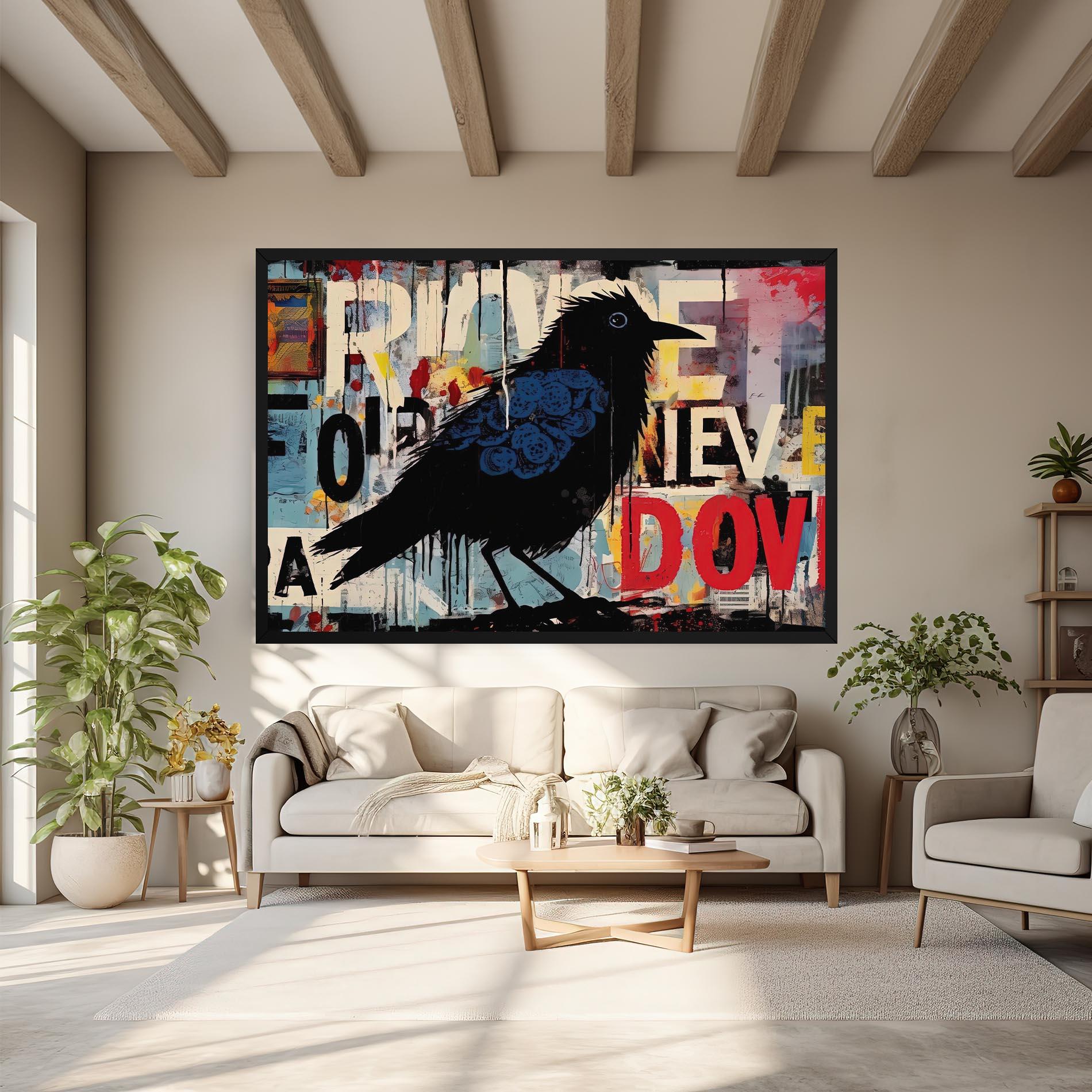 Картина на платно Bird Old Doodle mockup 6