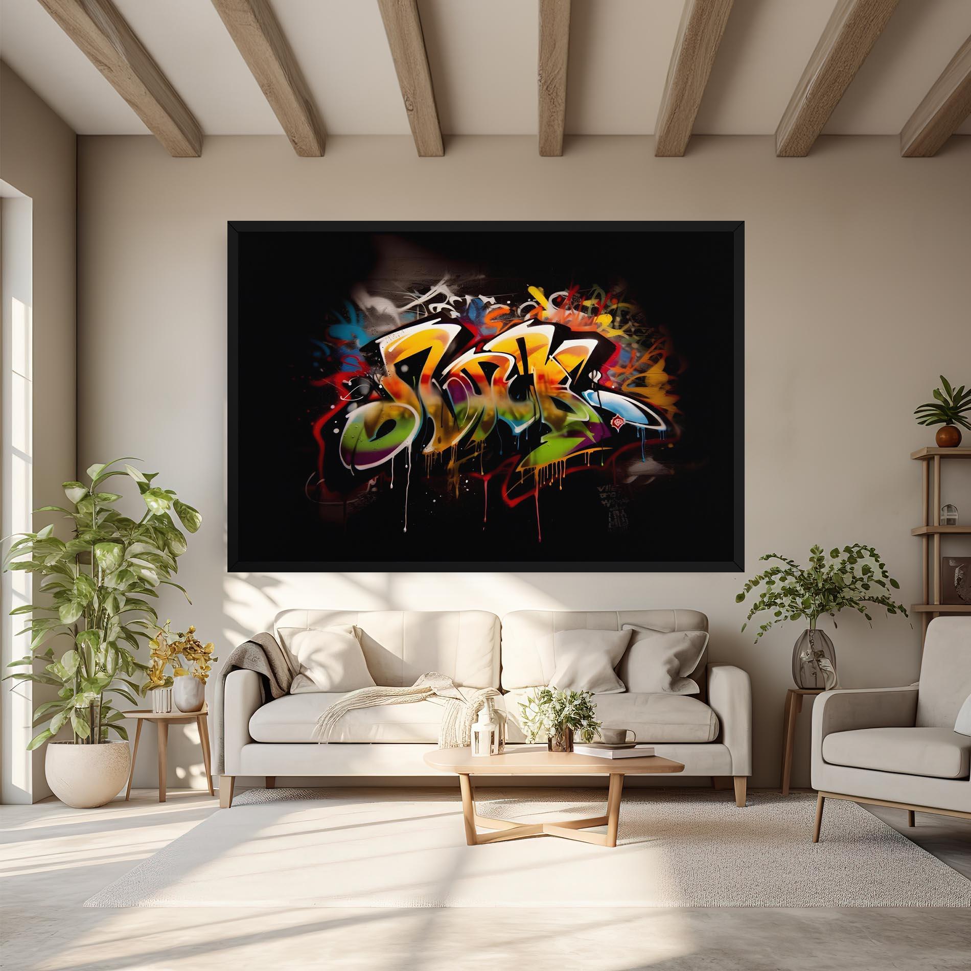Картина на платно Graffiti Style Wall mockup 6