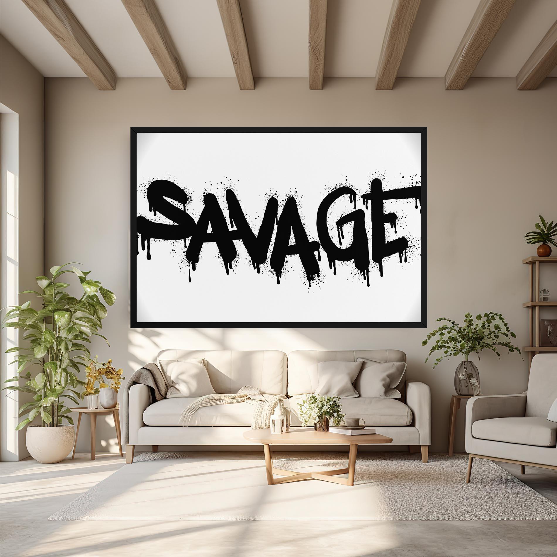 Картина на платно Savage Graffiti Spray mockup 6