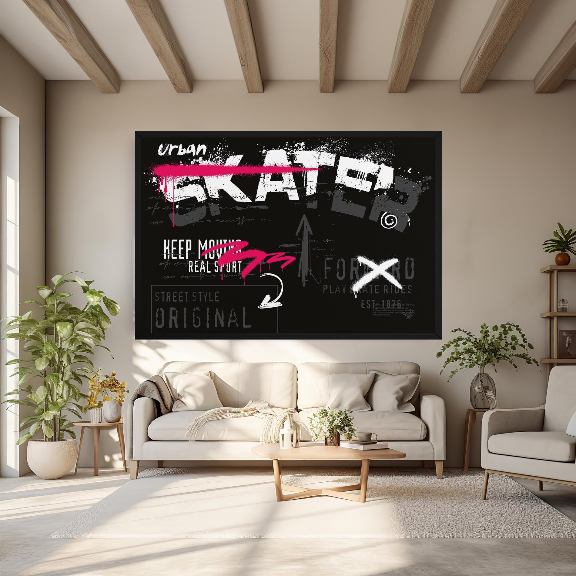 Картина на платно Skater Spray mockup 6