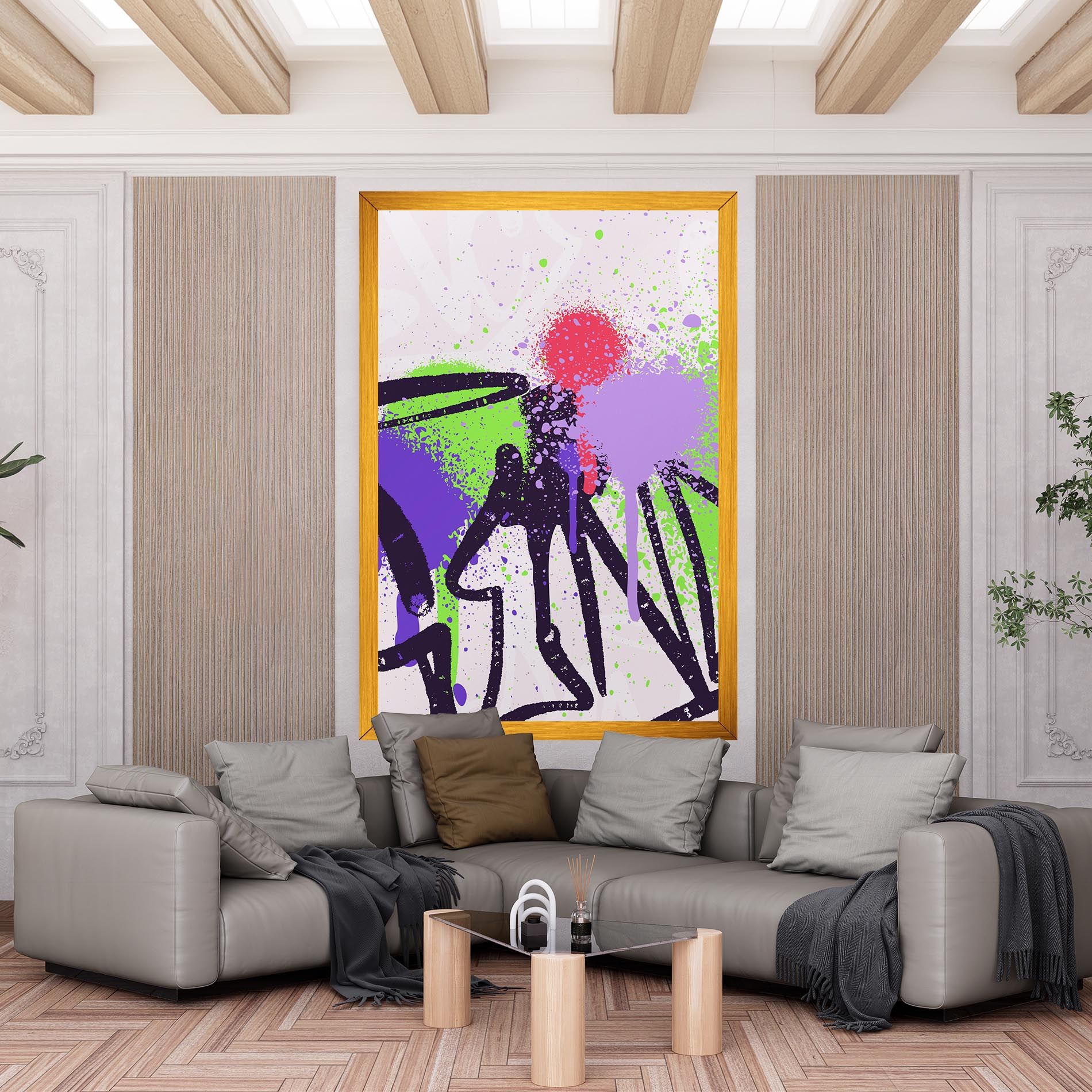 Green Purple Graffiti mockup 6