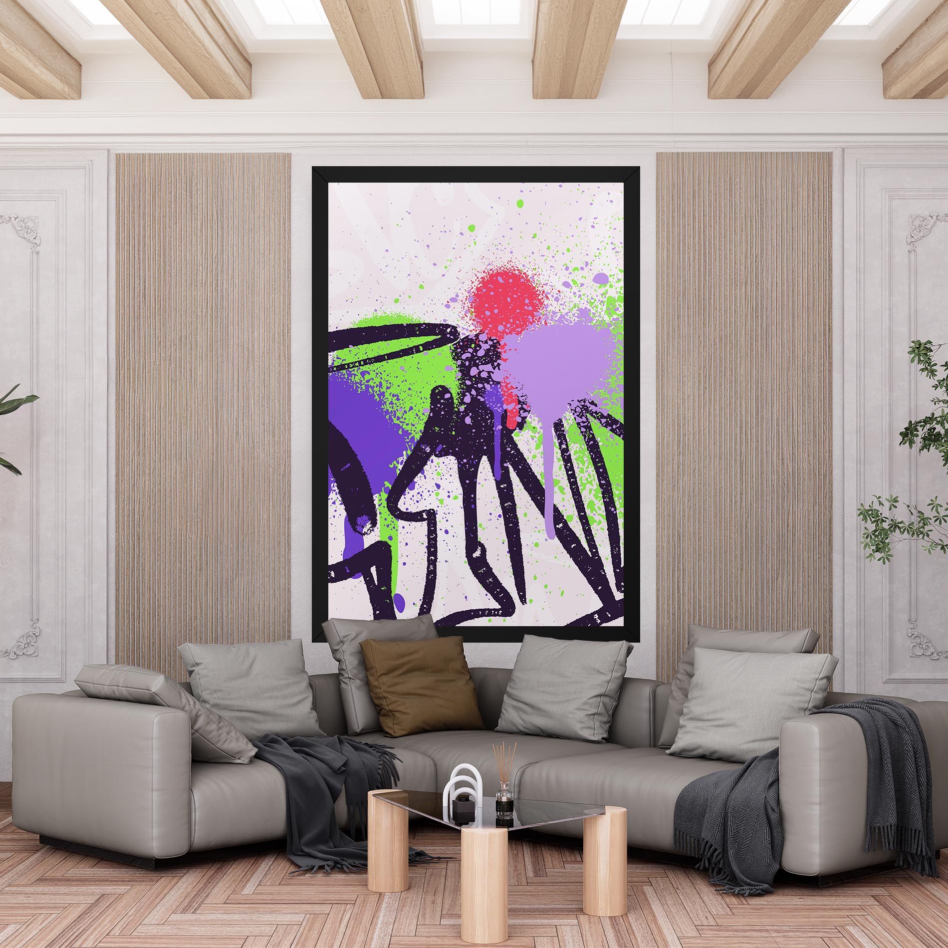 Green Purple Graffiti mockup 6