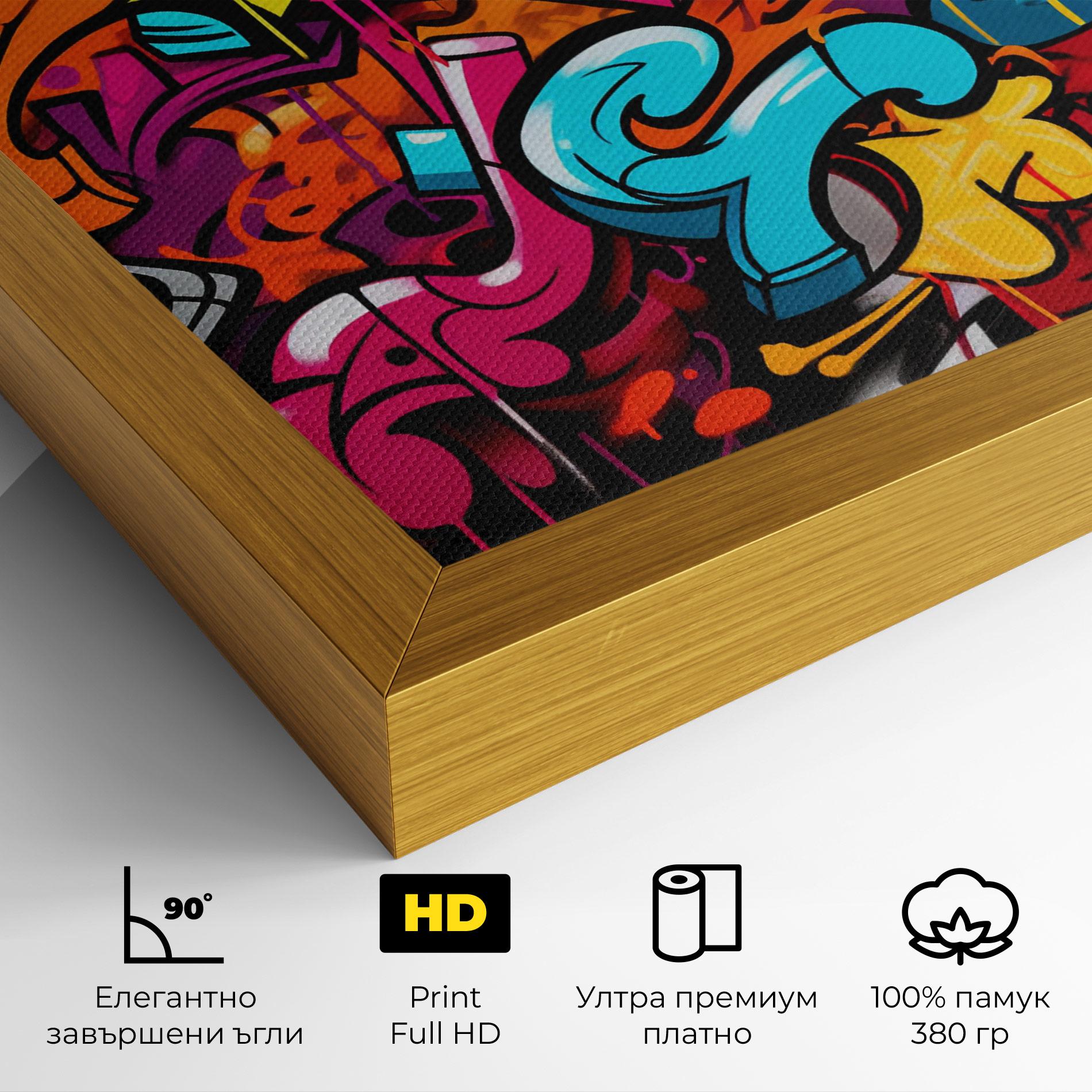 Картина на платно Abstract Graffiti mockup 4