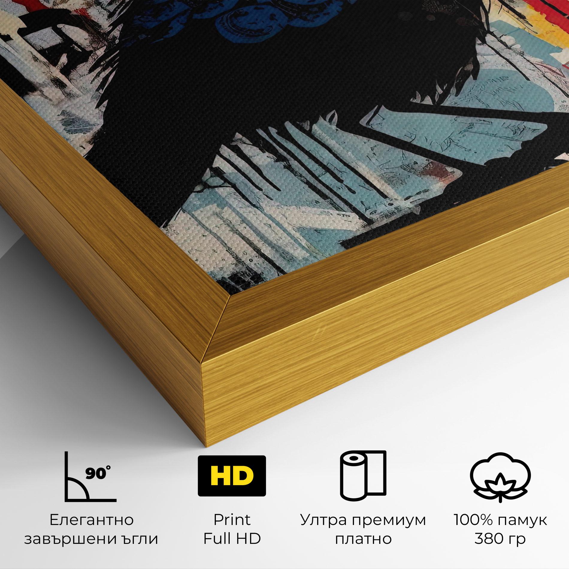 Картина на платно Bird Old Doodle mockup 4