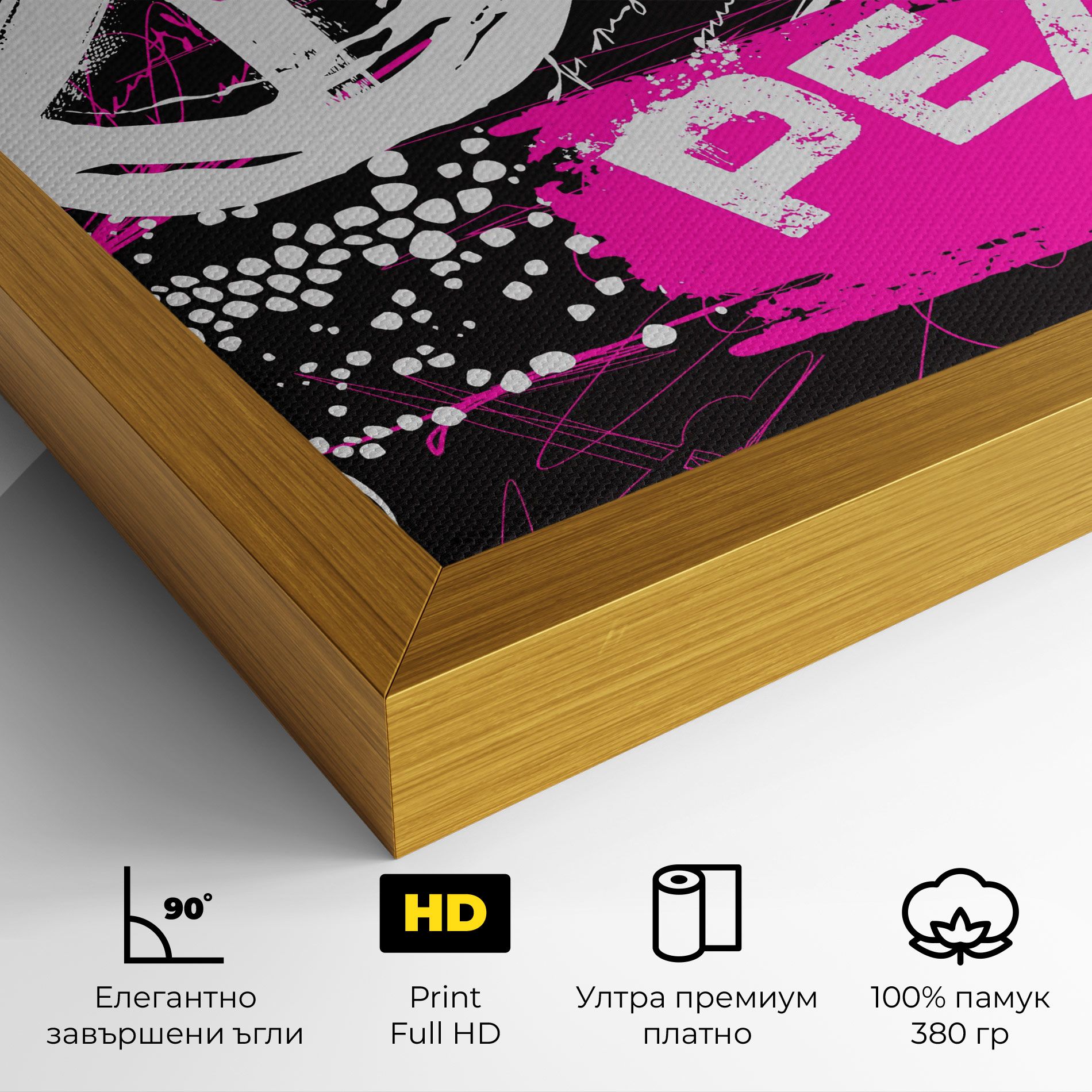 Graffiti Pink Peace mockup 4