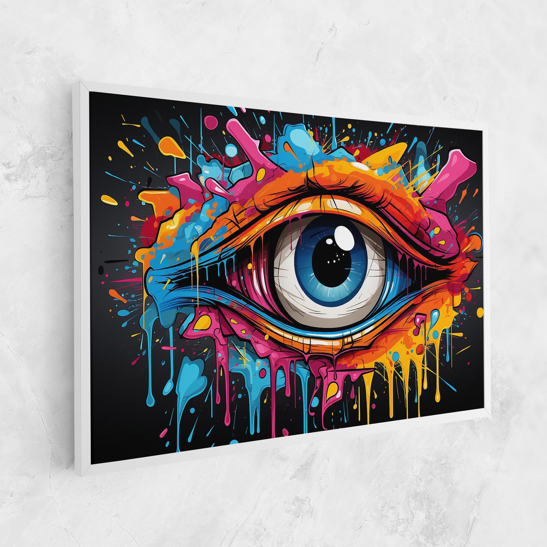 Картина на платно Graffitistyle Eye mockup 1