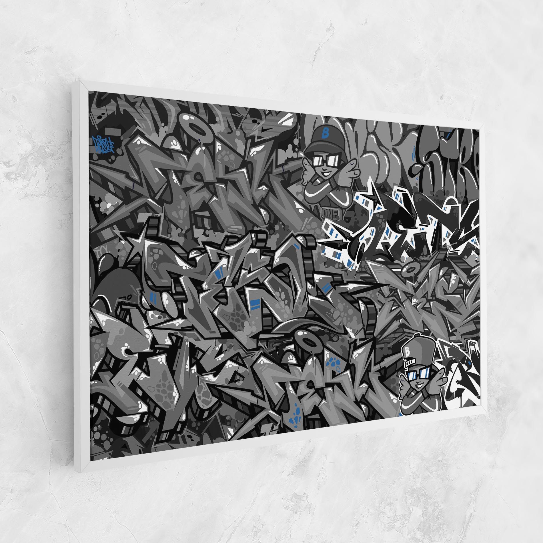 Grey Blue Graffiti mockup 1