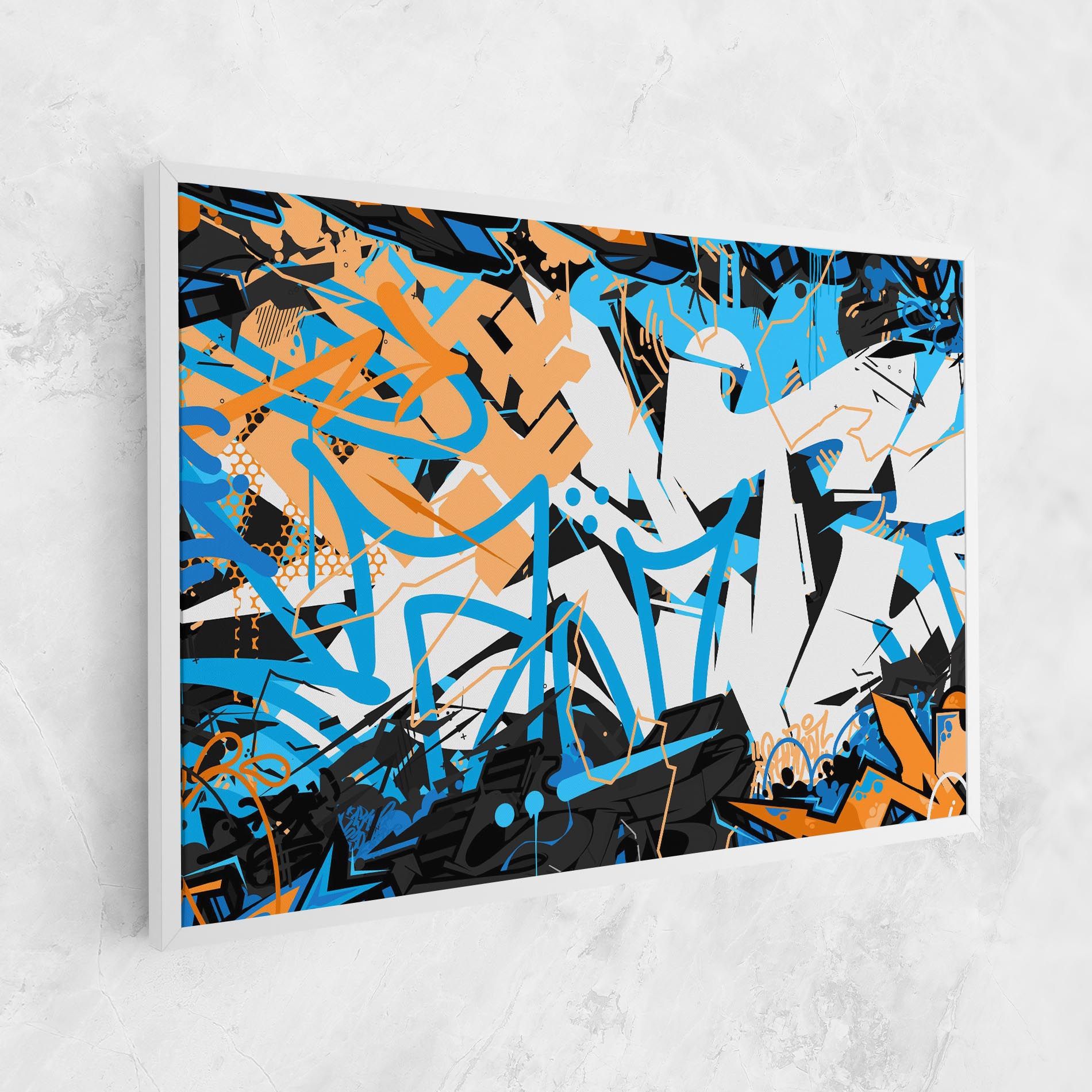 White Orange Graffiti mockup 1