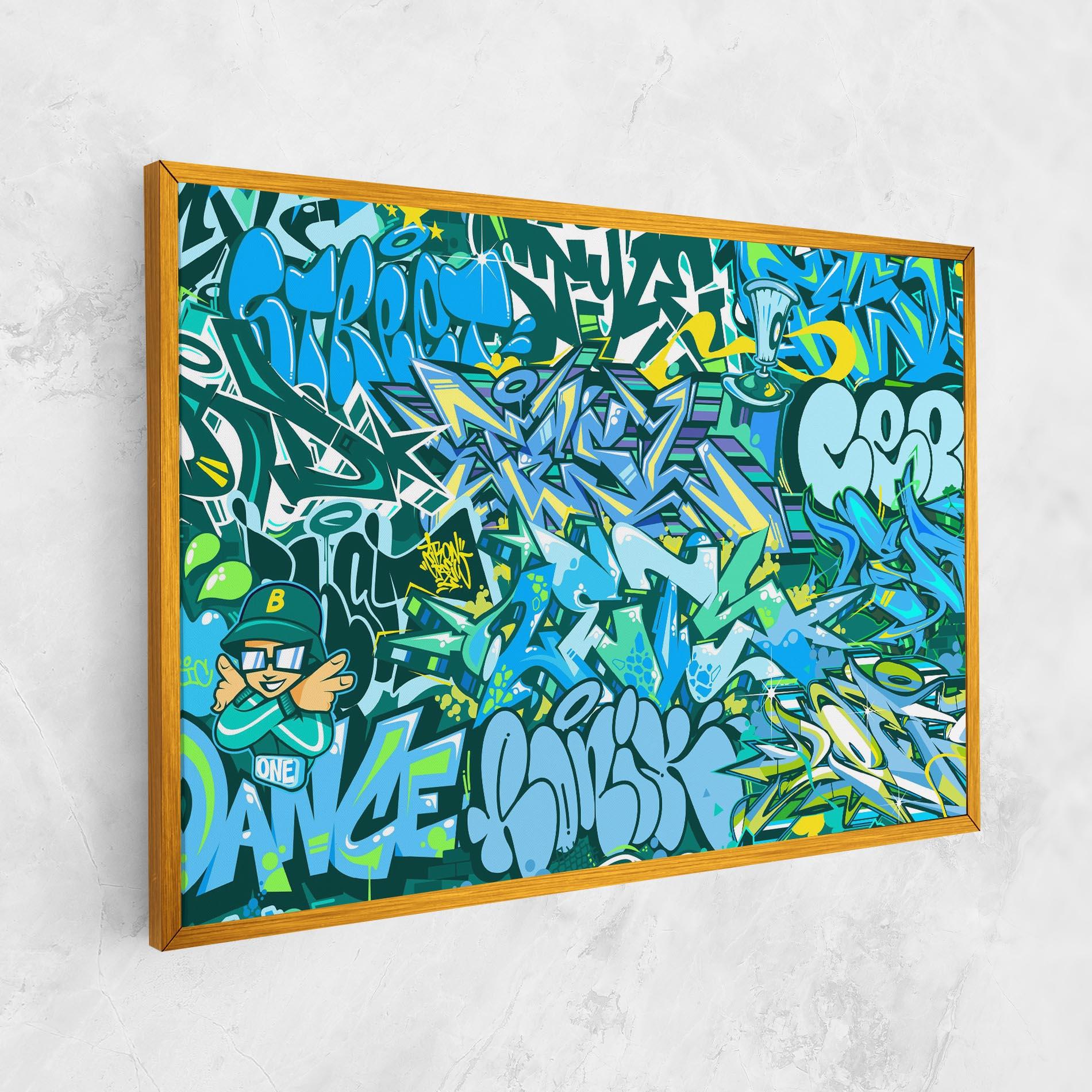 Картина на платно Be One Graffiti mockup 1